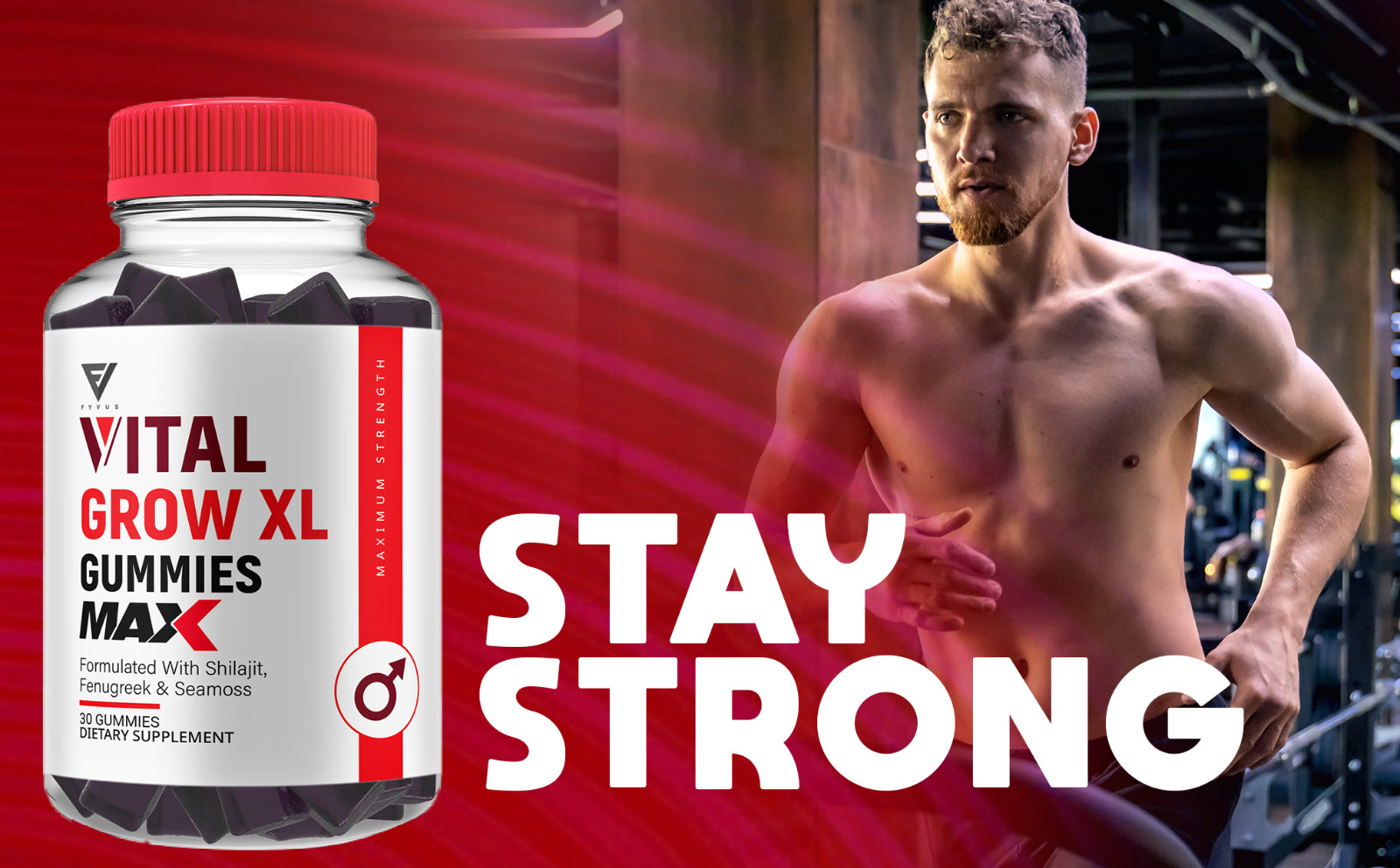 (3 Pack) Vital Grow XL Gummies Male Supplement for Performance (180 Gummies)