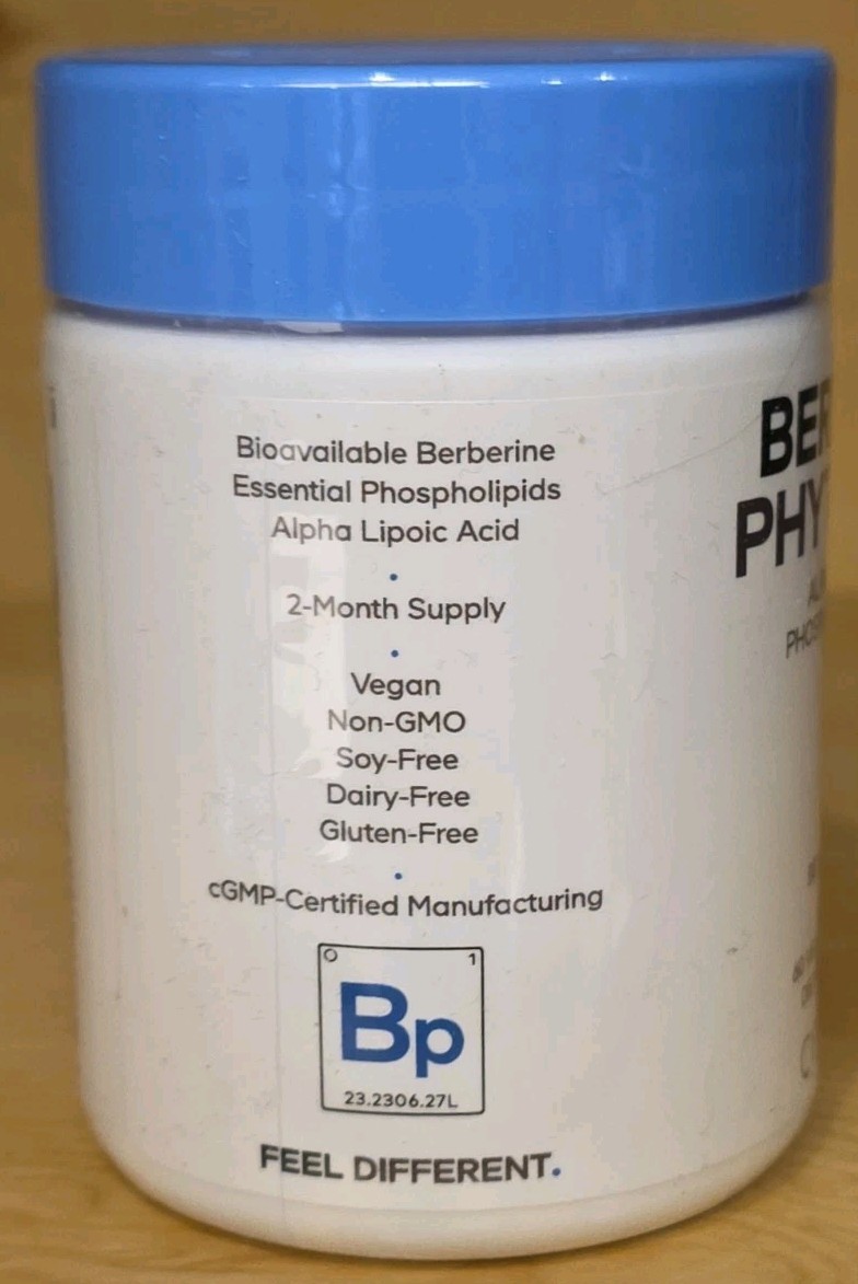Codeage Berberine Phytosome+ Supplement Berberine HCL Alpha Lipoic Acid 60 Caps