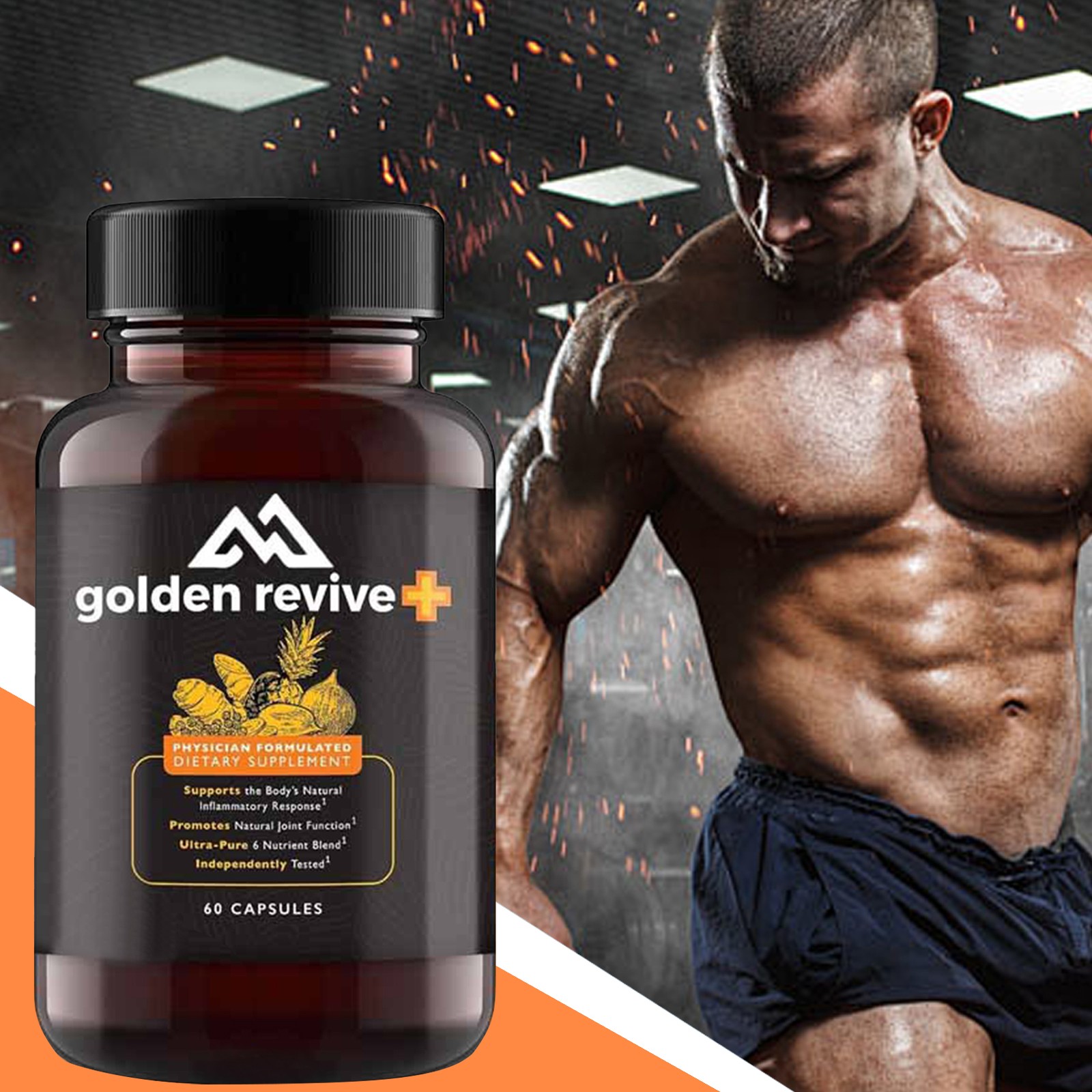 Golden Revive+ Joint and Muscle Support Supplement Natural Capsules