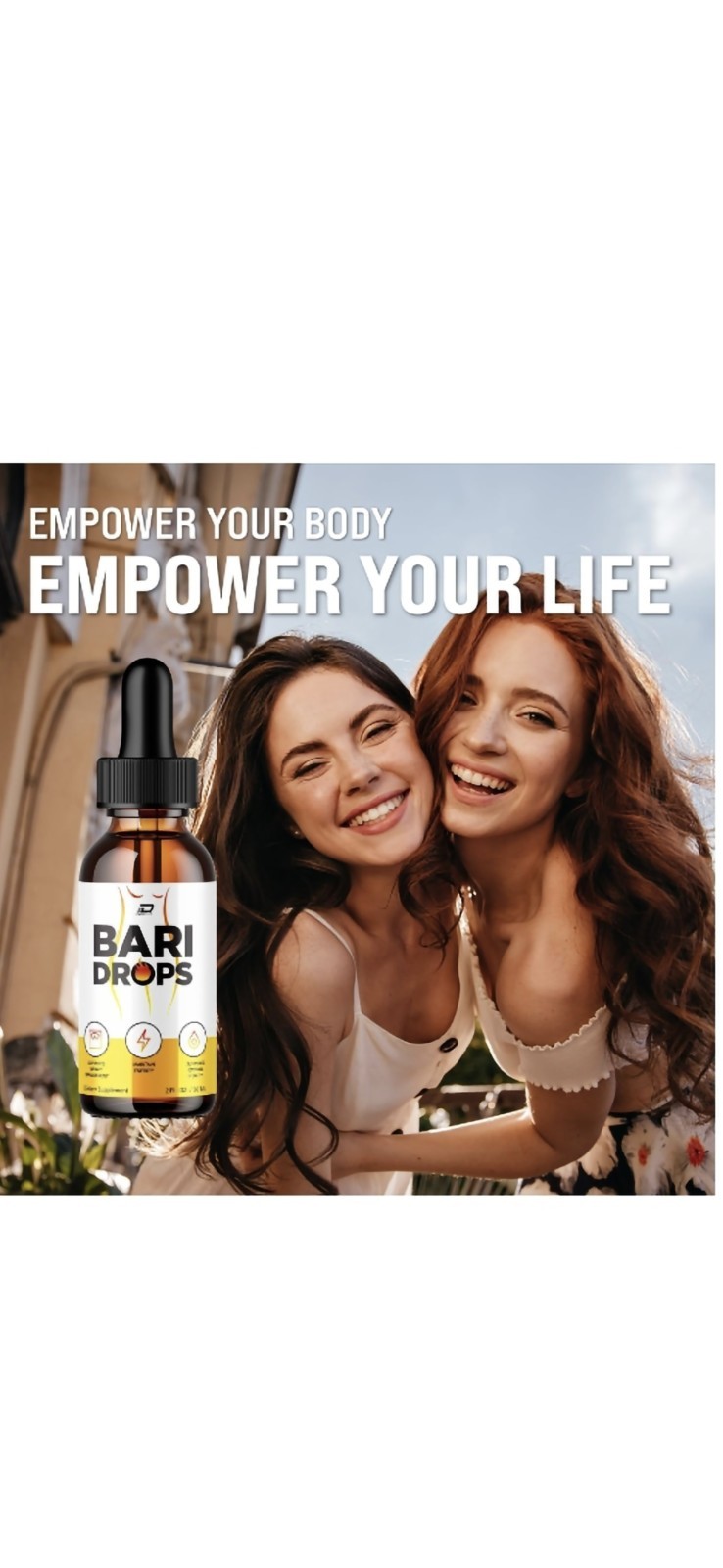 (1 Pack) Bari Drops Liquid Supplement-Natural Formula/Active Fitness Goals-2oz