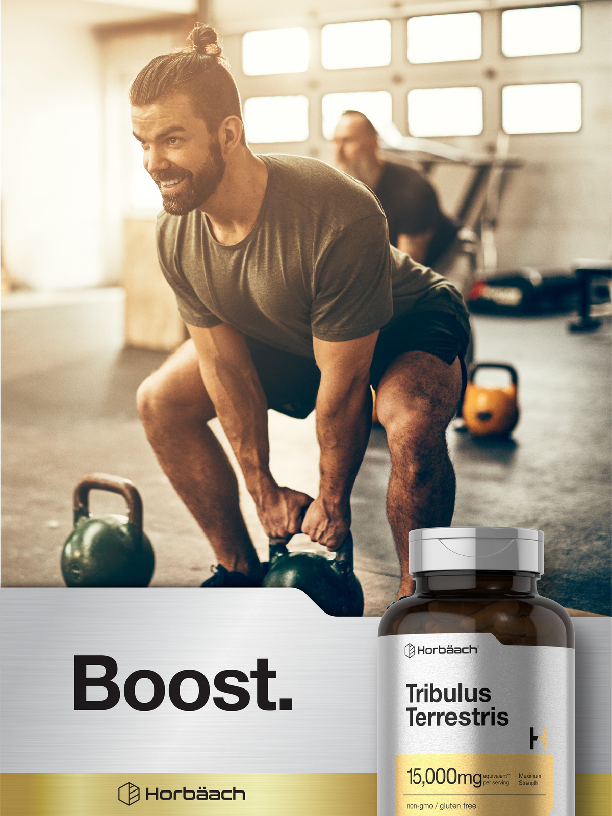 Tribulus Terrestris for Men 15,000mg | 180 Capsules | Gluten Free | by Horbaach