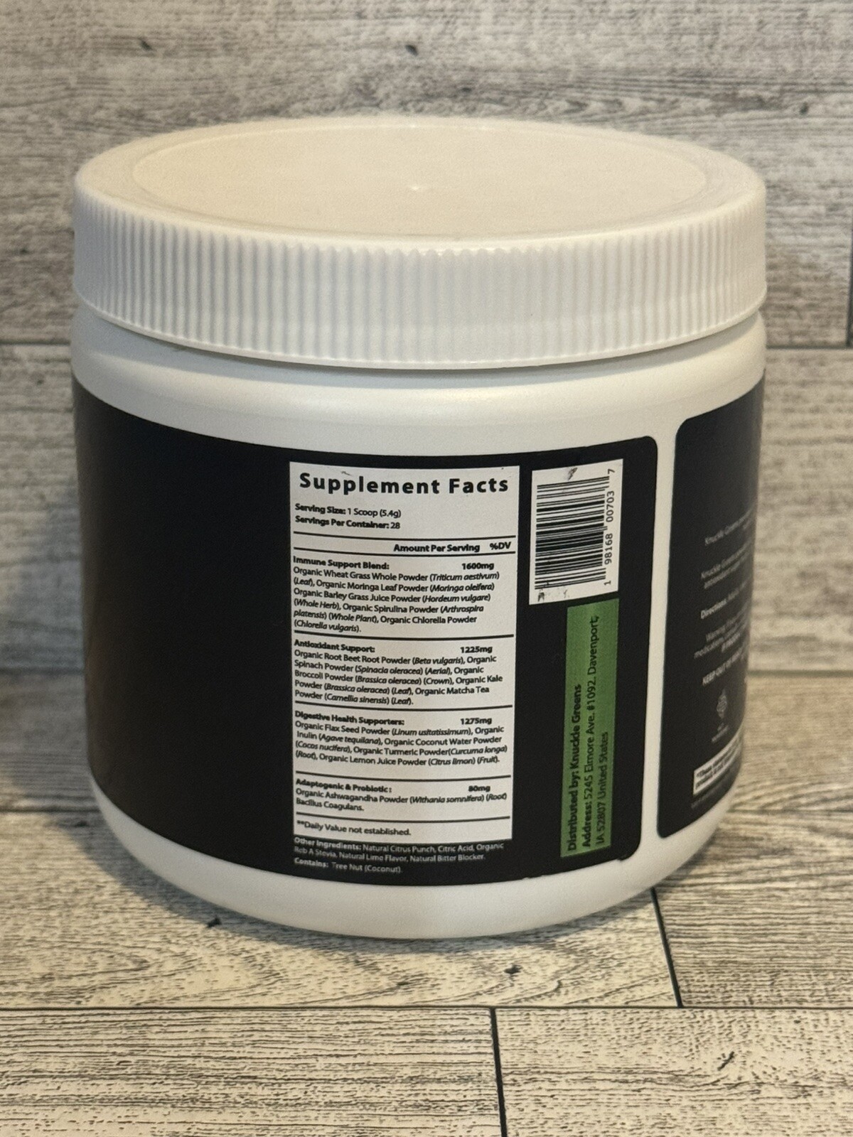 Knuckle Greens Powder – Essential Vitamins & Nutrients – Citrus Punch – 5.3 oz