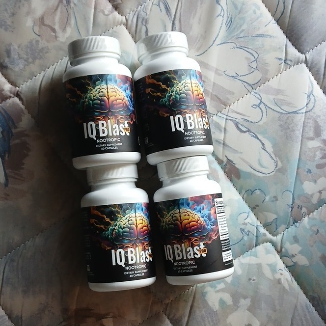 IQ Blast Pro Nootropic Supplement 60 Capsules Bacopa Rhodiola L-Theanine 4 bottl