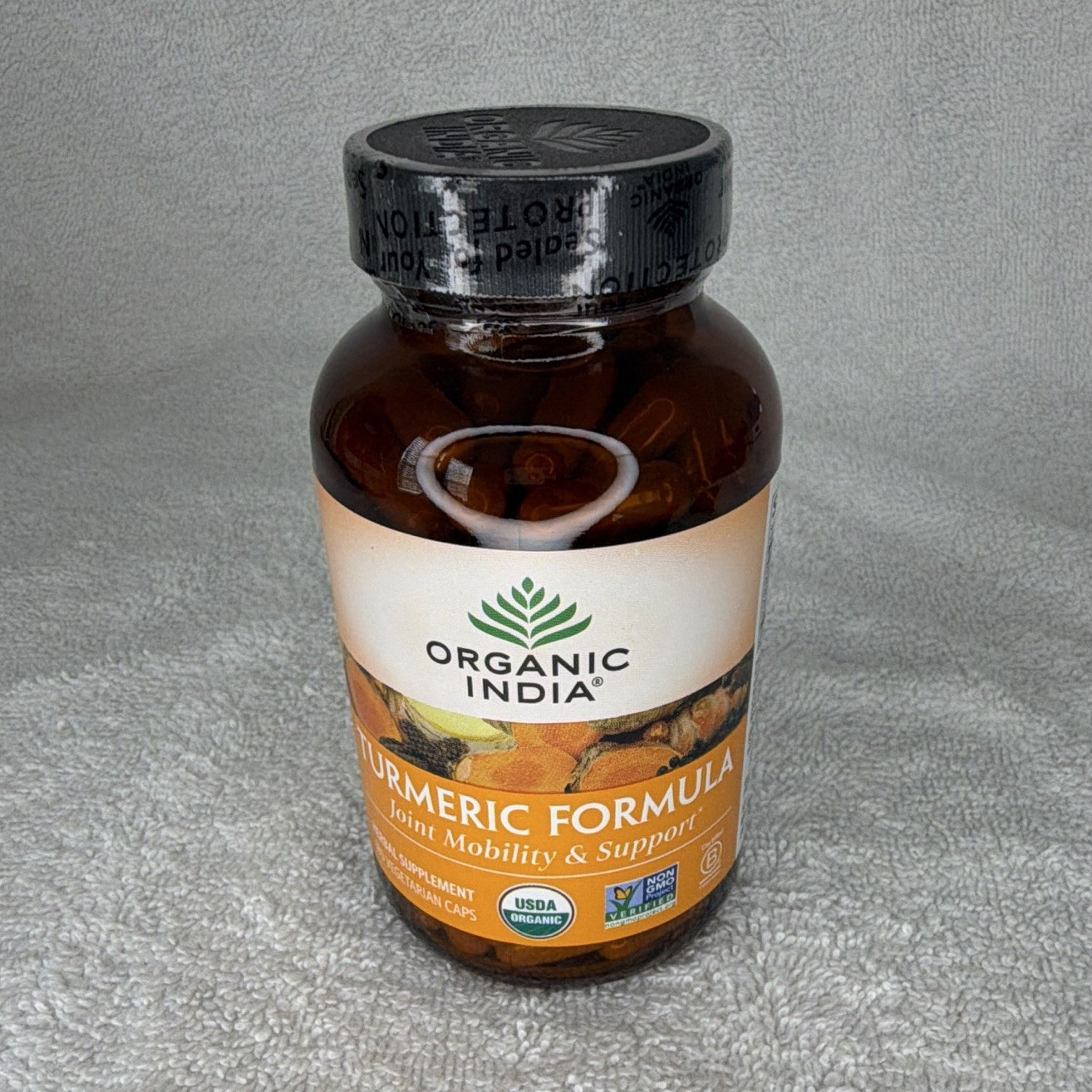 Organic India Turmeric Joint Mobility Support Vegan Gluten-Free Non-GMO 90ct