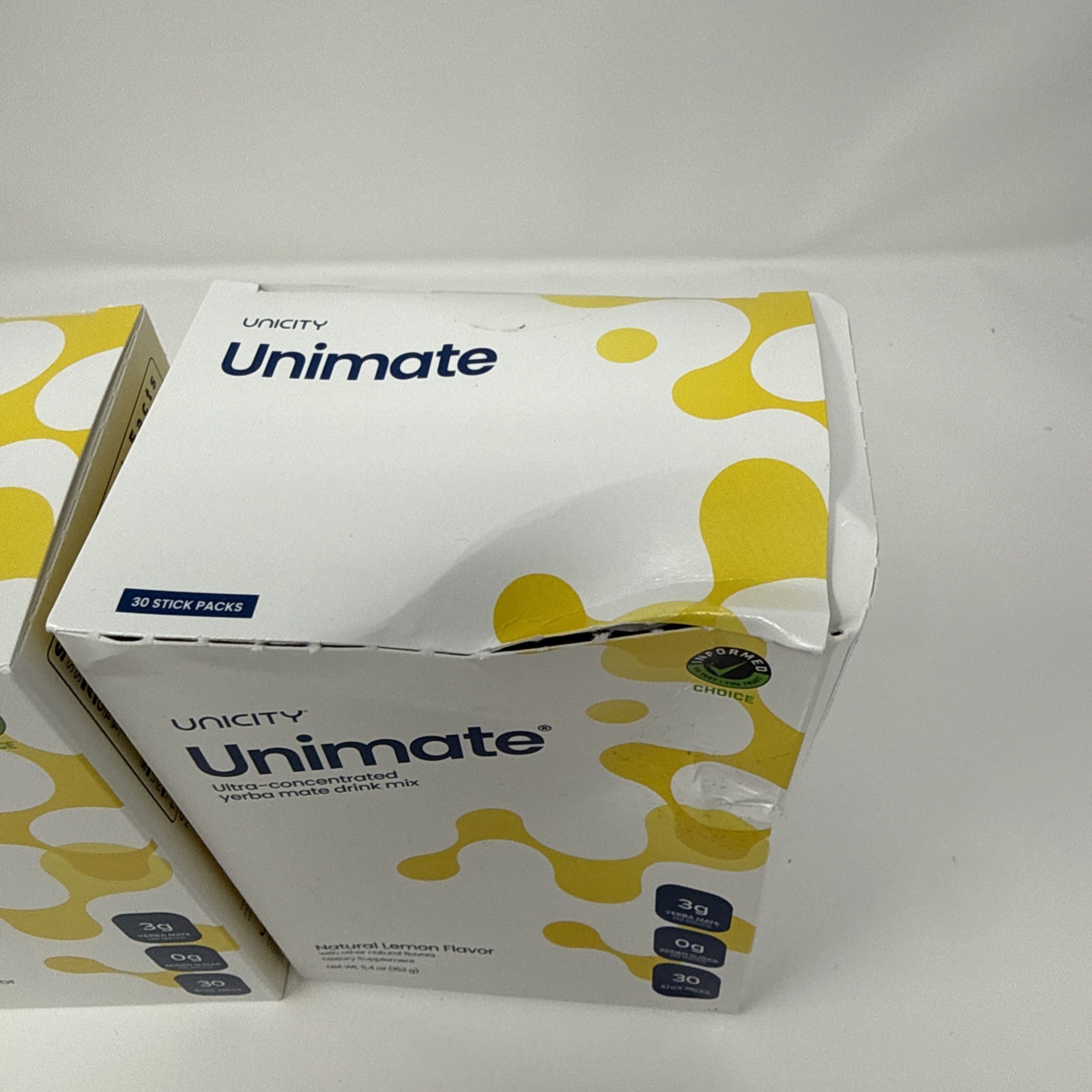 Unicity Unimate Lemon 30 Packets (Pack of 2) Yerba Mate New Exp Dec 2027