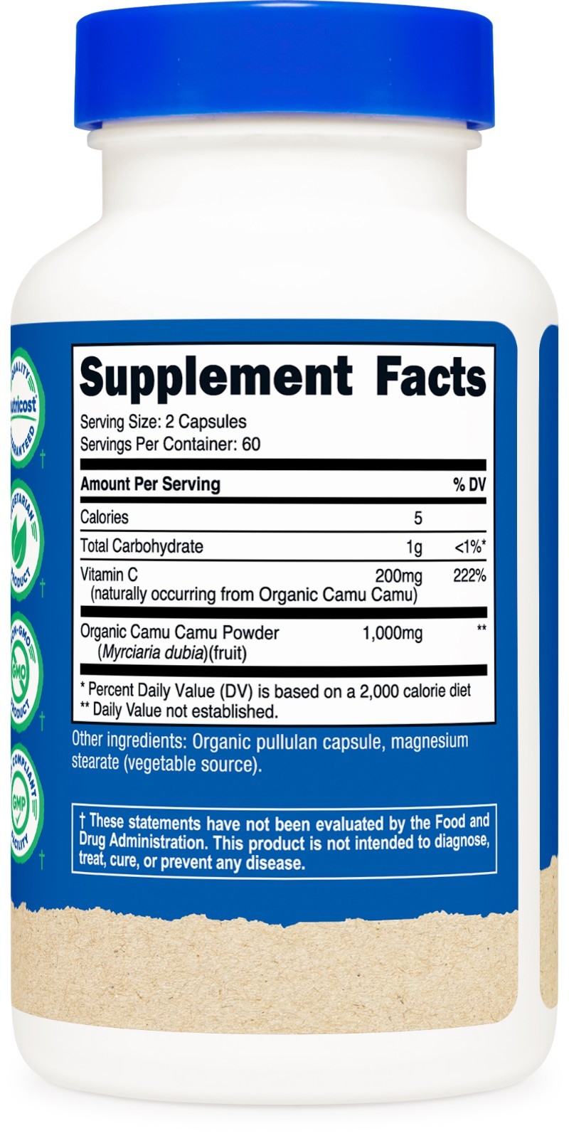 Nutricost Organic Camu Camu 1000mg, 120 Capsules – Non-GMO and Gluten Free