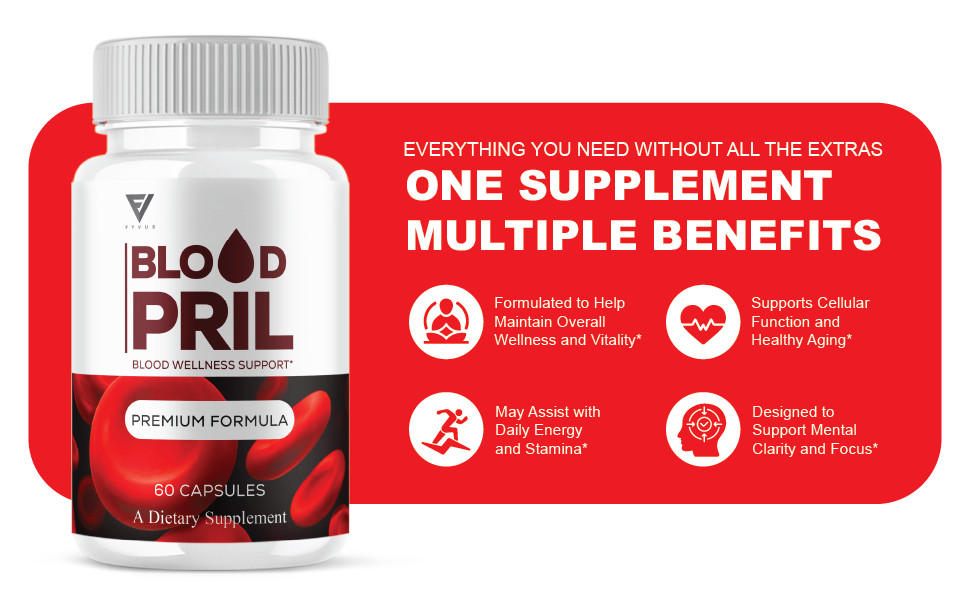 (3 Pack) Blood Pril Blood Health Pills, BloodPril Premium Support (180 Capsules)