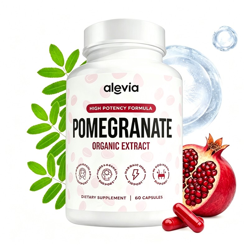 Alevia Pomegranate Capsules 60ct Organic Extract Antioxidant
