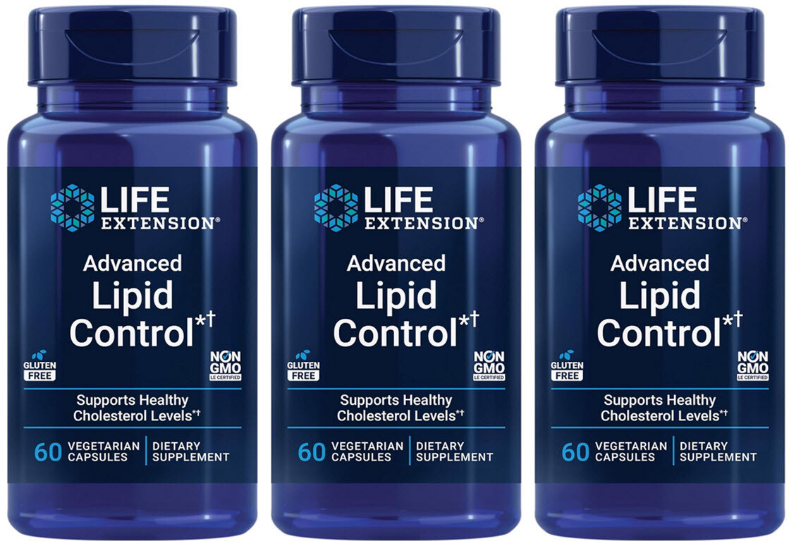 ADVANCED LIPID CONTROL CHOLESTEROL HEART HEALTH 180 Caps 500 mg LIFE EXTENSION