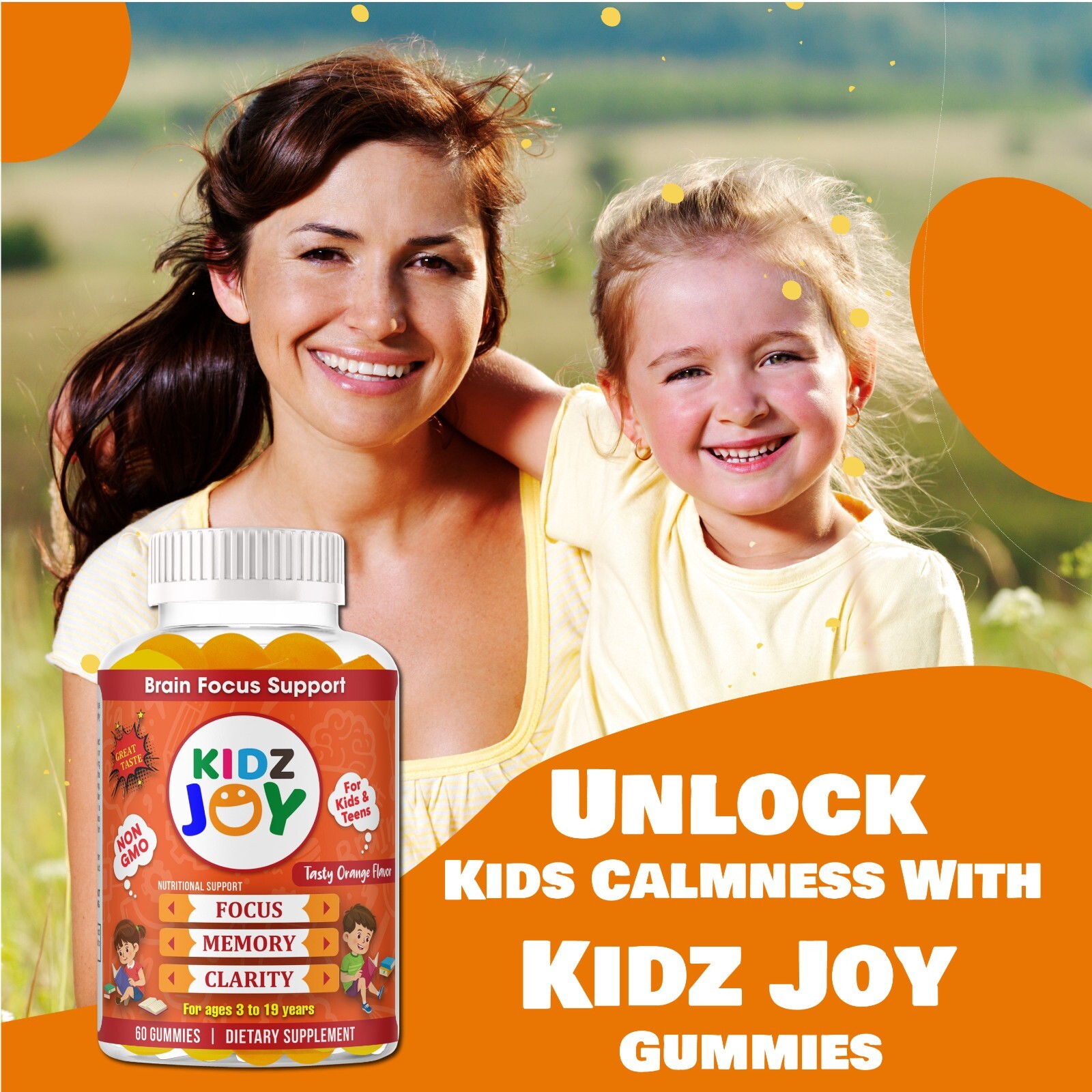 Brain Booster Supplement For Kids & Teens, Support Memory, omega 3,6,9 & DHA