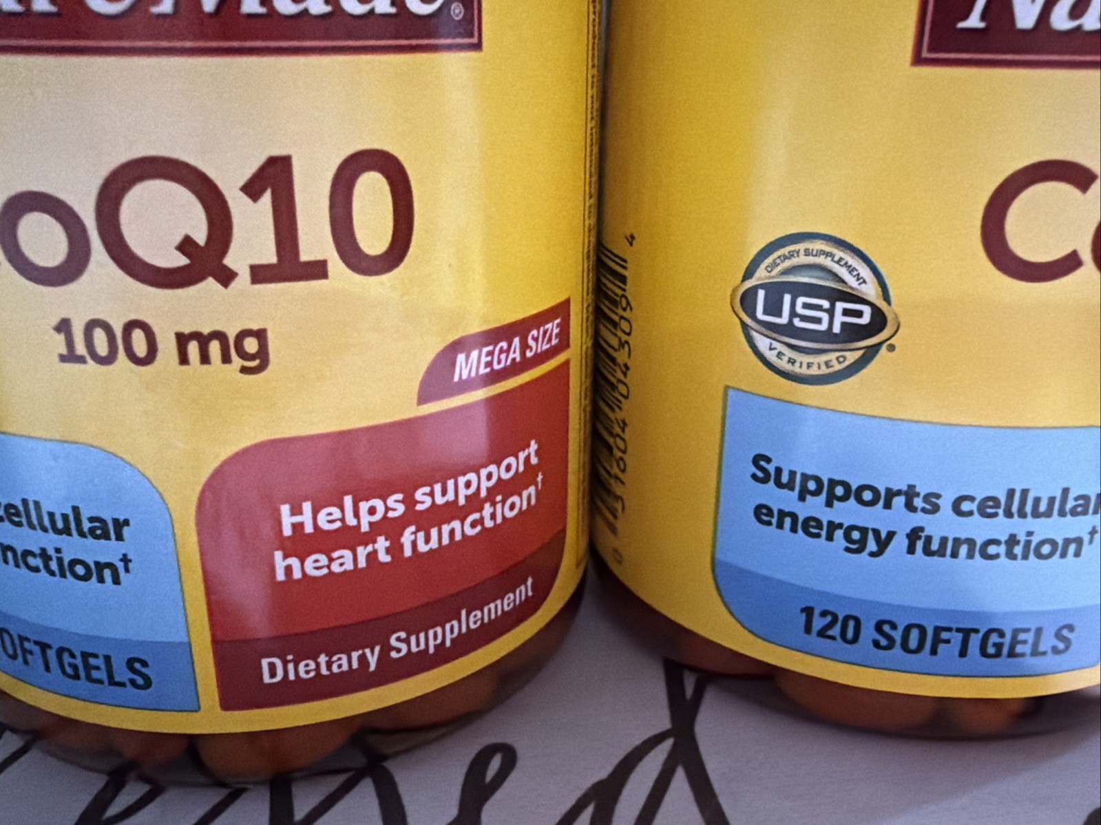 Nature Made CoQ10 100mg 120 Softgels 2Pk Exp07/26