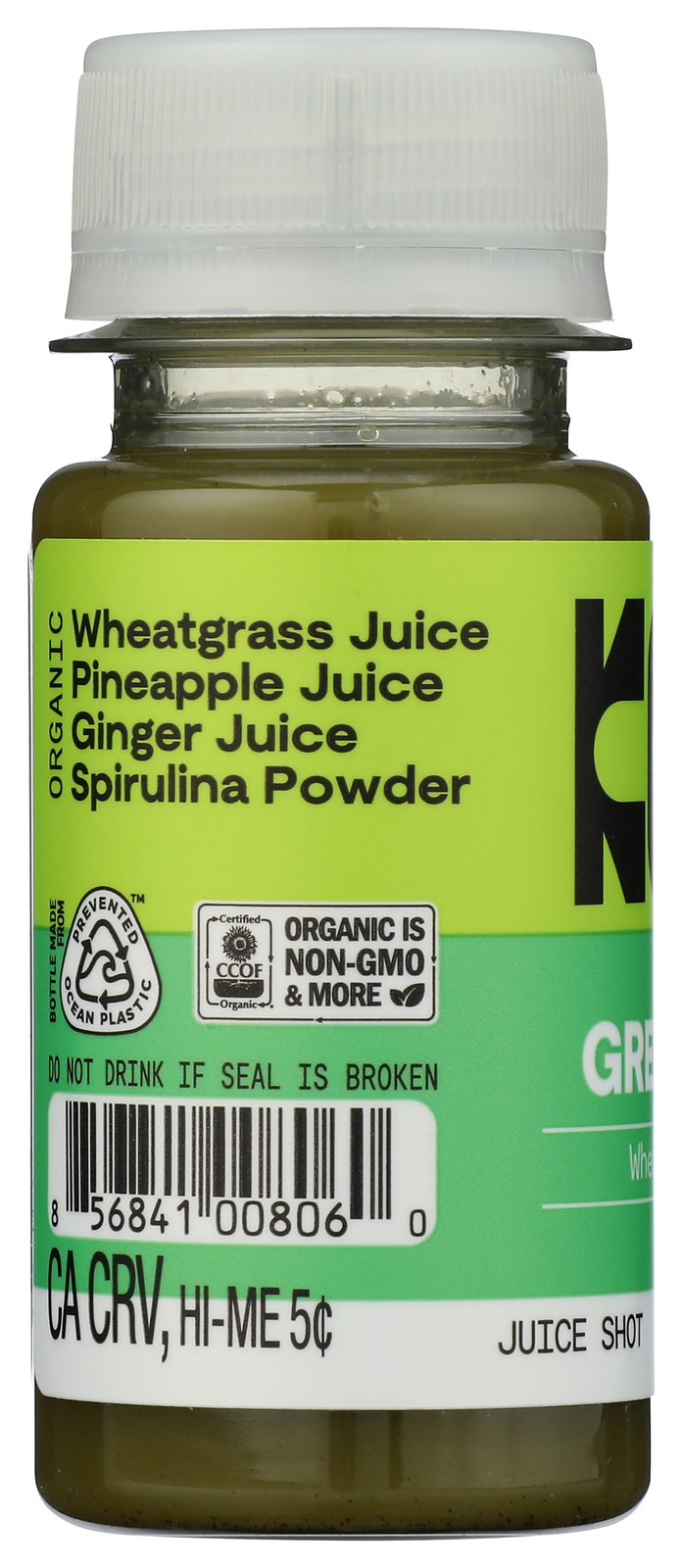 Organic Kor Wheatgrass Juice Shot Green Up 1.7 Fl Oz Powder 12 Pack