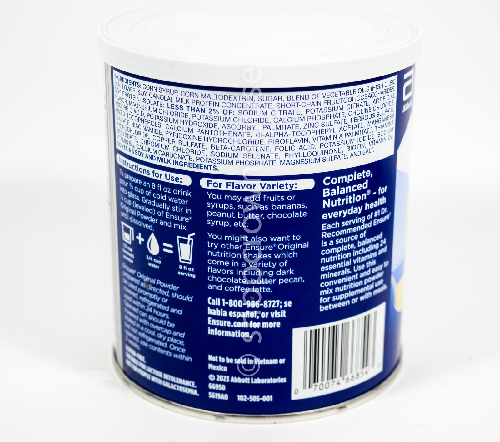 1 Ensure Original Vanilla Nutritional Powder 14.1oz can 10/01/2026