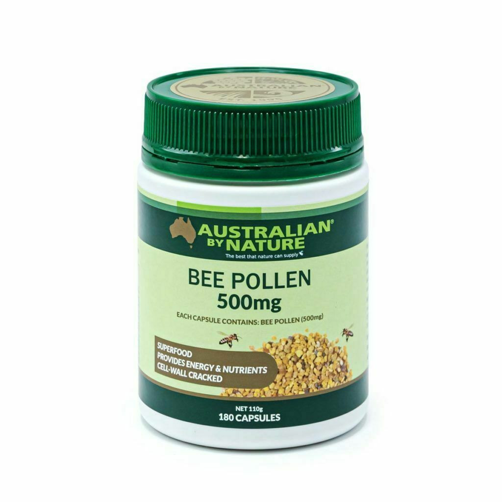 New Australian By Nature Bee Pollen 500mg 180 Capsules ABN