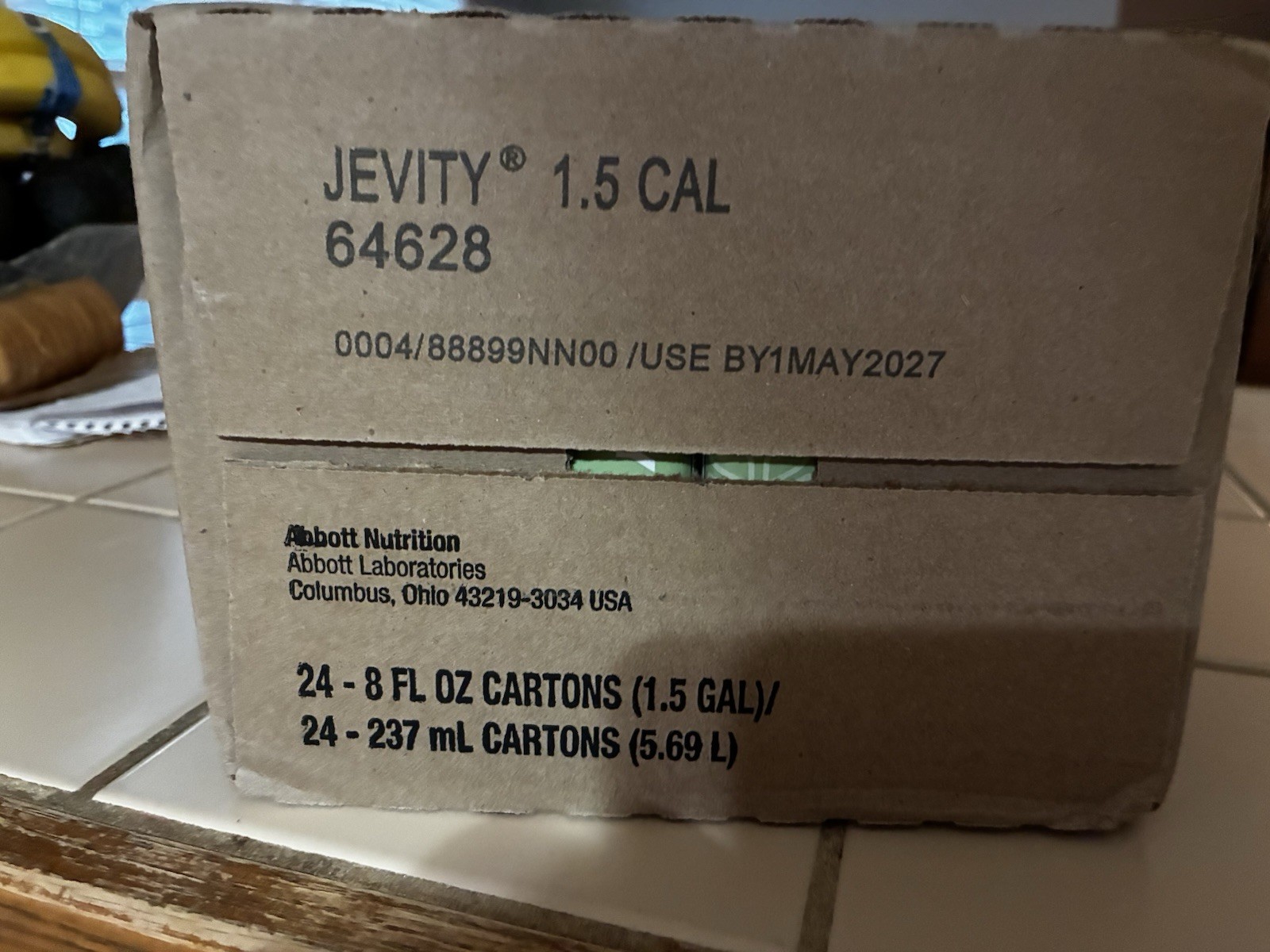 Jevity 1.5 Cal Tube Feeding Formula w/Fiber, 8oz Carton, 24 Total-Exp 5/2027