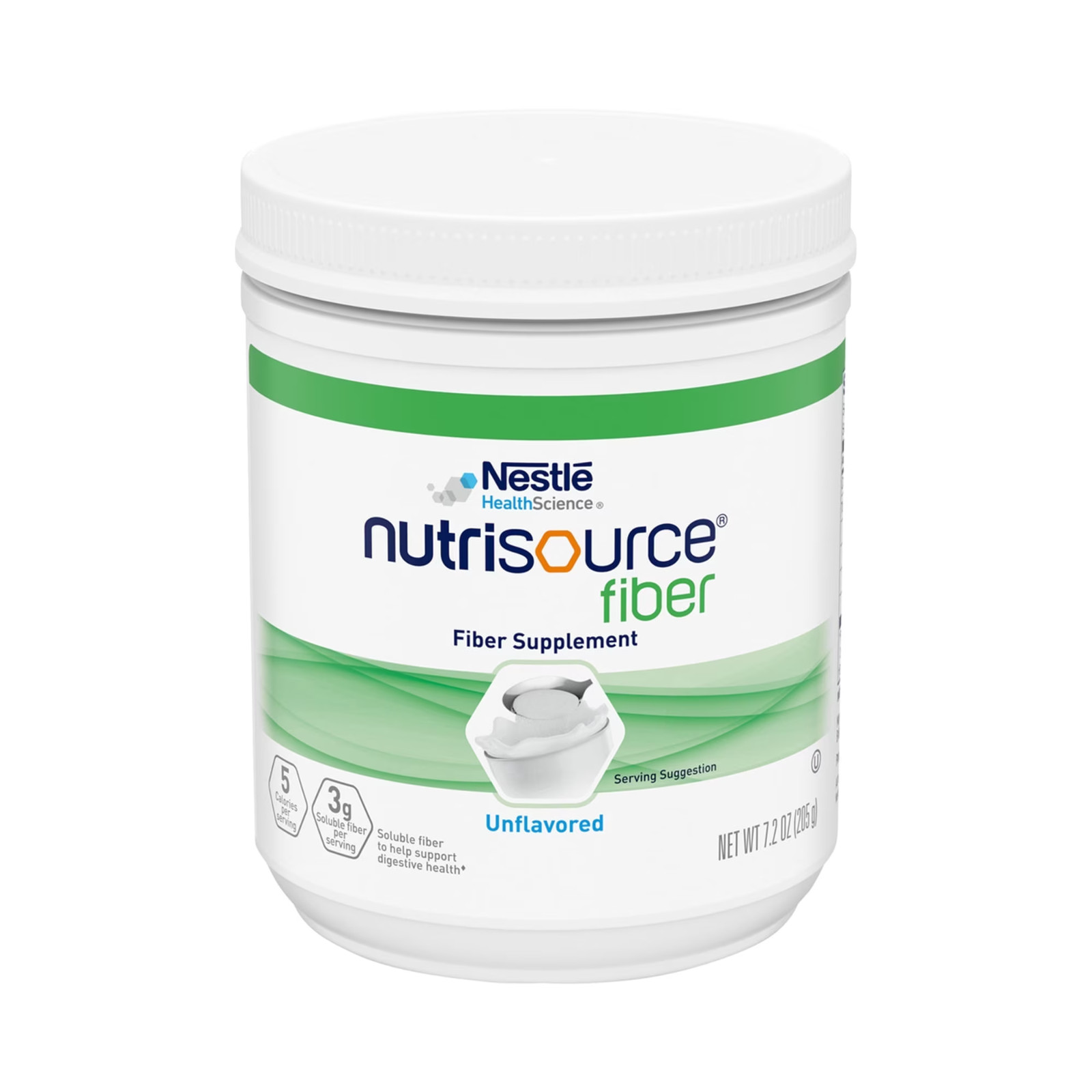 4x Nestle Nutrisource Fiber Supplement Unflavored 7.2 Oz. Canister