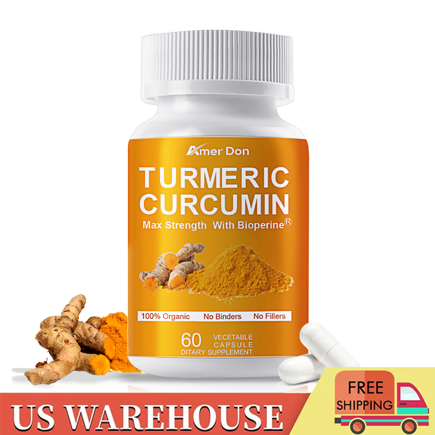 Turmeric Curcumin w/ Bioperine 10000mg High Absorption Triple Strength Capsules