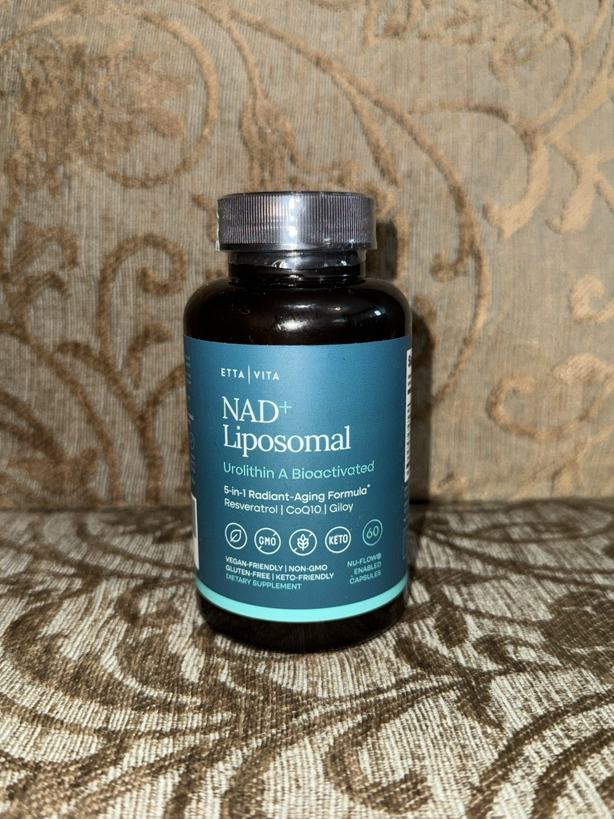 ETTA VITA NAD+ Liposomal Urolithin A CoQ10 Anti-Aging Supplement 60 Capsules
