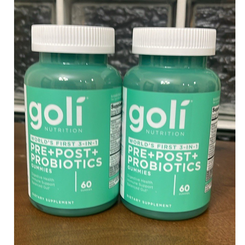 Goli Pre+Post Probiotics Gummies 60ct Digestive & Immune Support Vegan