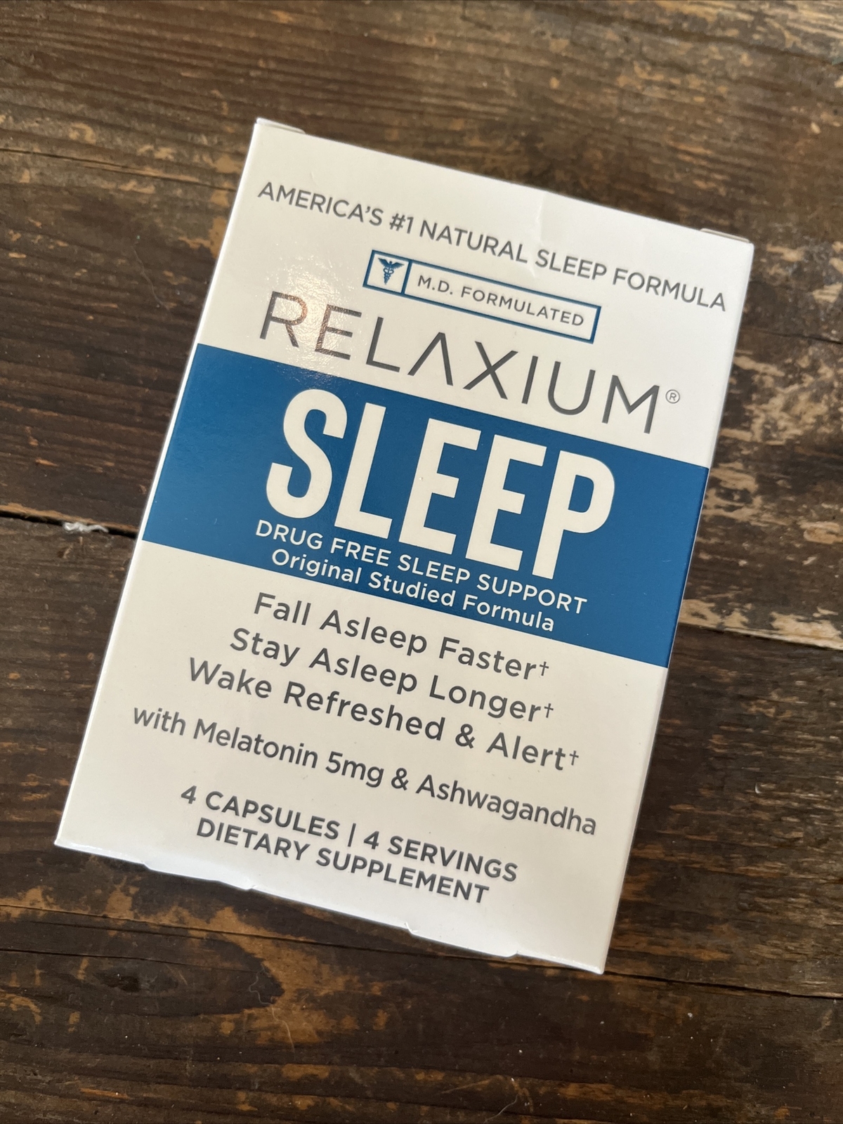 Relaxium Sleep, Drug Free Sleep Support, 4 Packs Of 4 Vegan Capsules