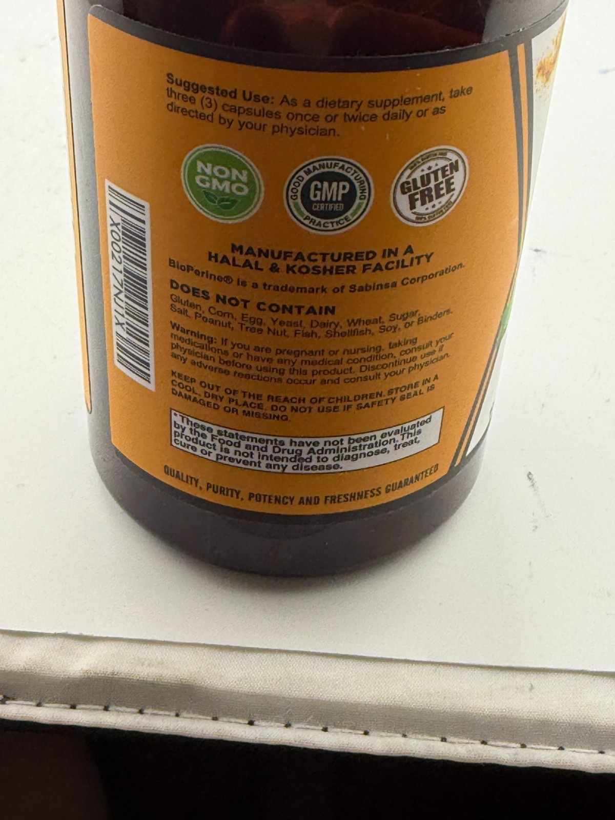 FarmHaven Turmeric Curcumin, Non-GMO Turmeric Capsules, 90 Veg Caps 12/2026