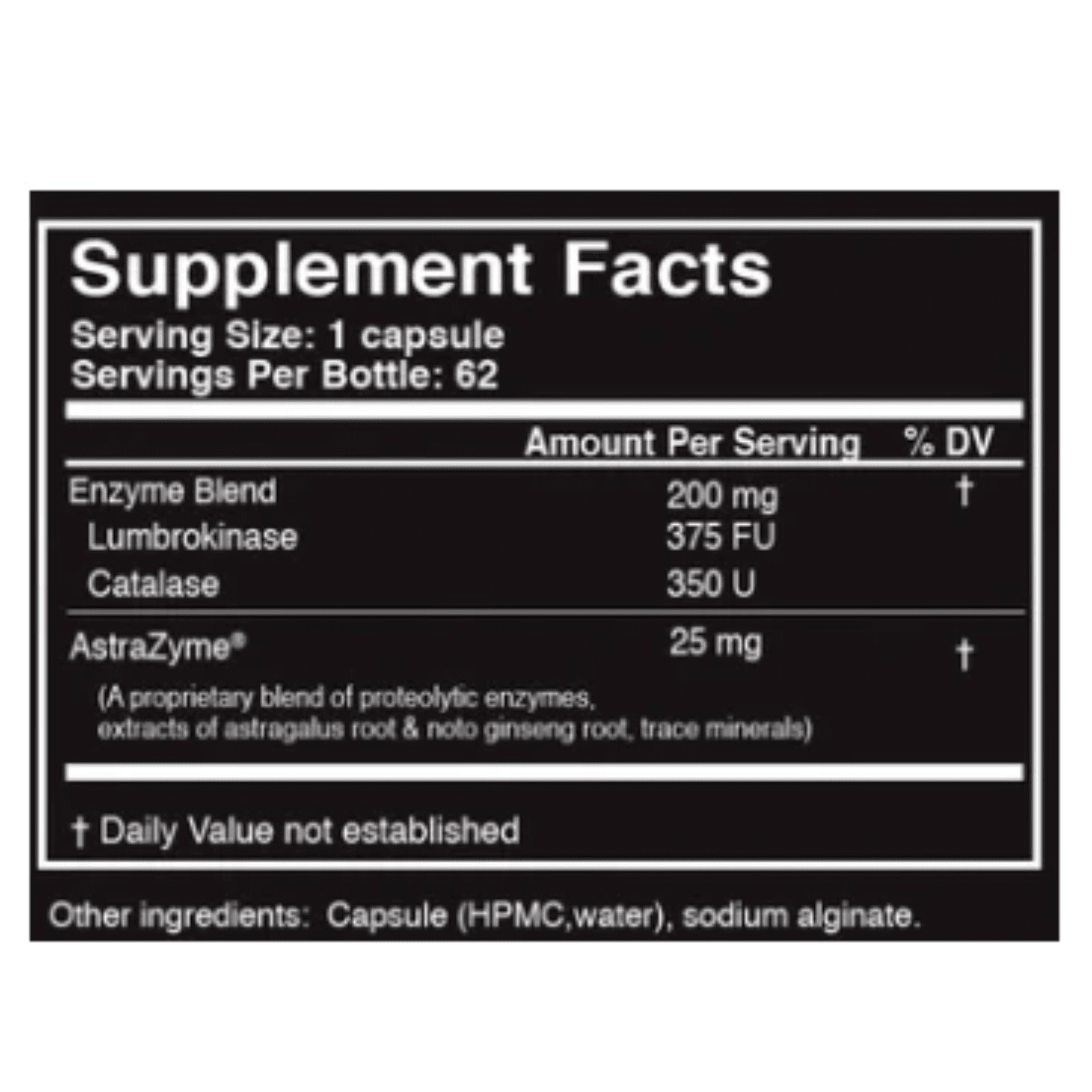 Master Supplements US Enzymes Lumbroxym 62 Caps Cardiovascular Health