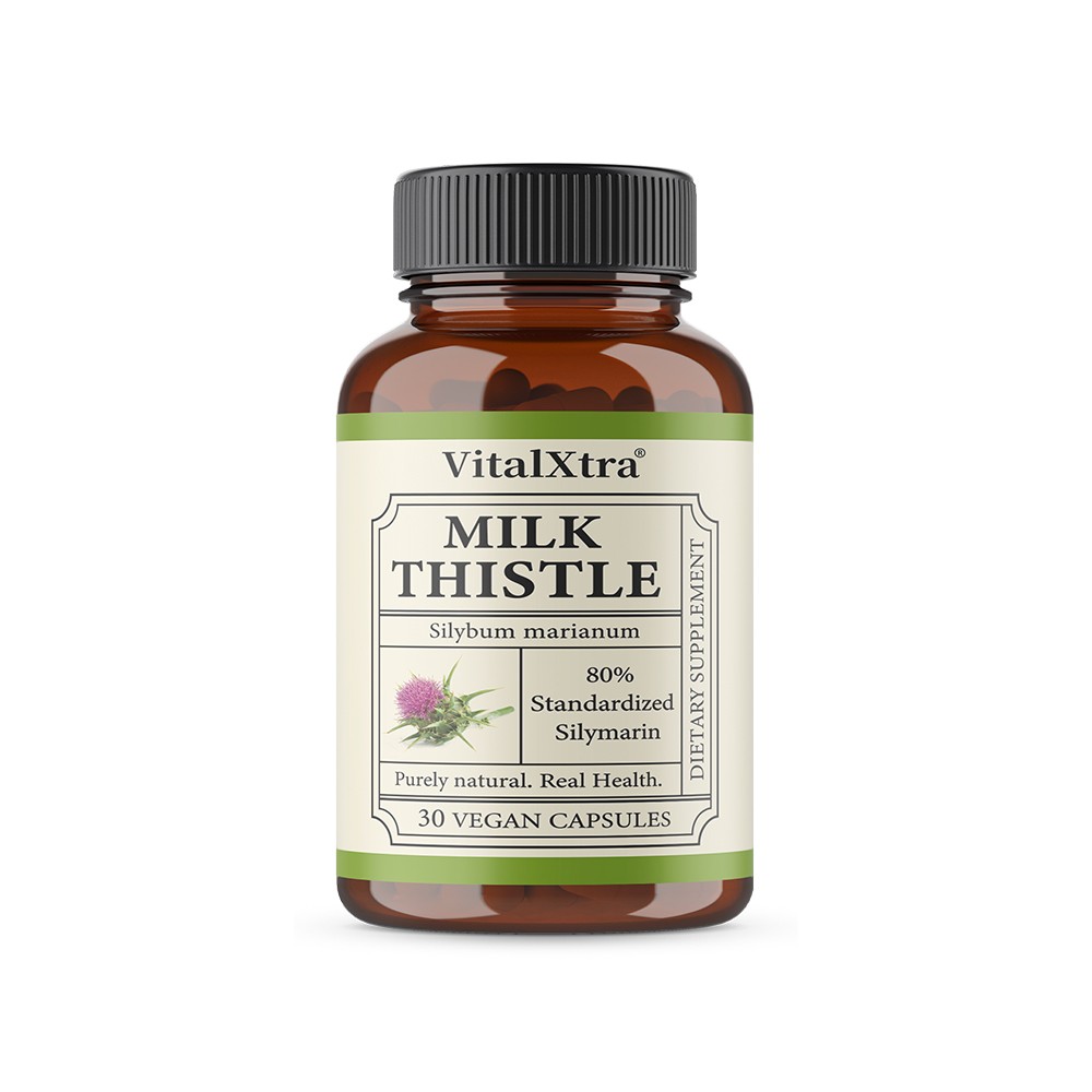 80% Silymarin Milk Thistl – Organic Vegan Capsules 30/60/120 Liver&Immune Health