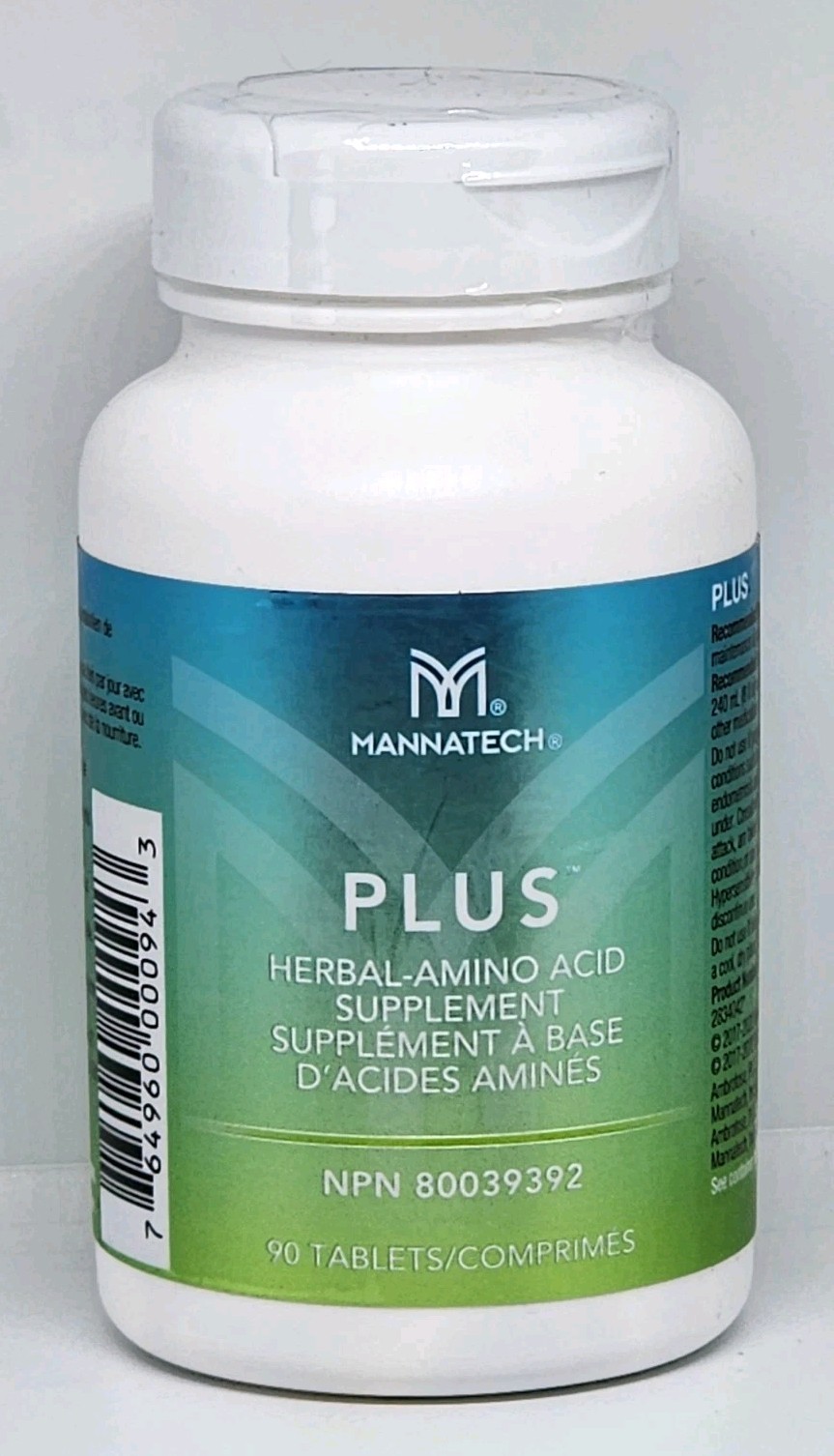 Mannatech Plus Herbal Amino Acids Immune Support Supplement 90 Caplets 11/2026