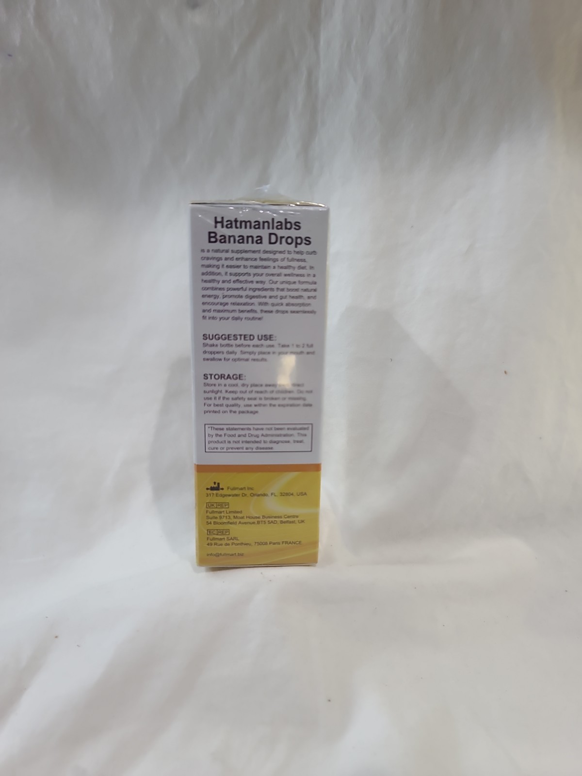 Banana Drops for Weight Loss Liquid Supplement, Hatman Labs 2 oz Exp: 8/2027