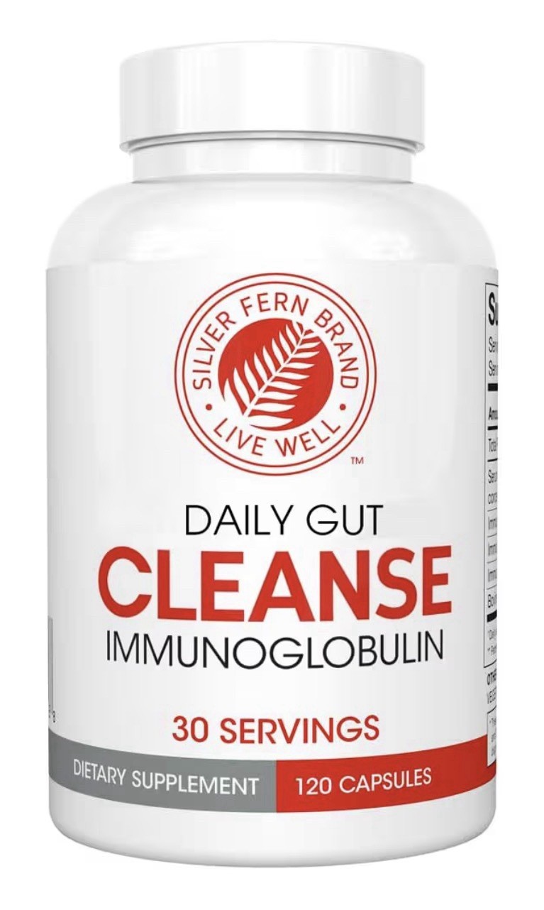Silver Fern Daily Gut Cleanse Immunoglobulin Postbiotic 30 Day Supply 120capsule