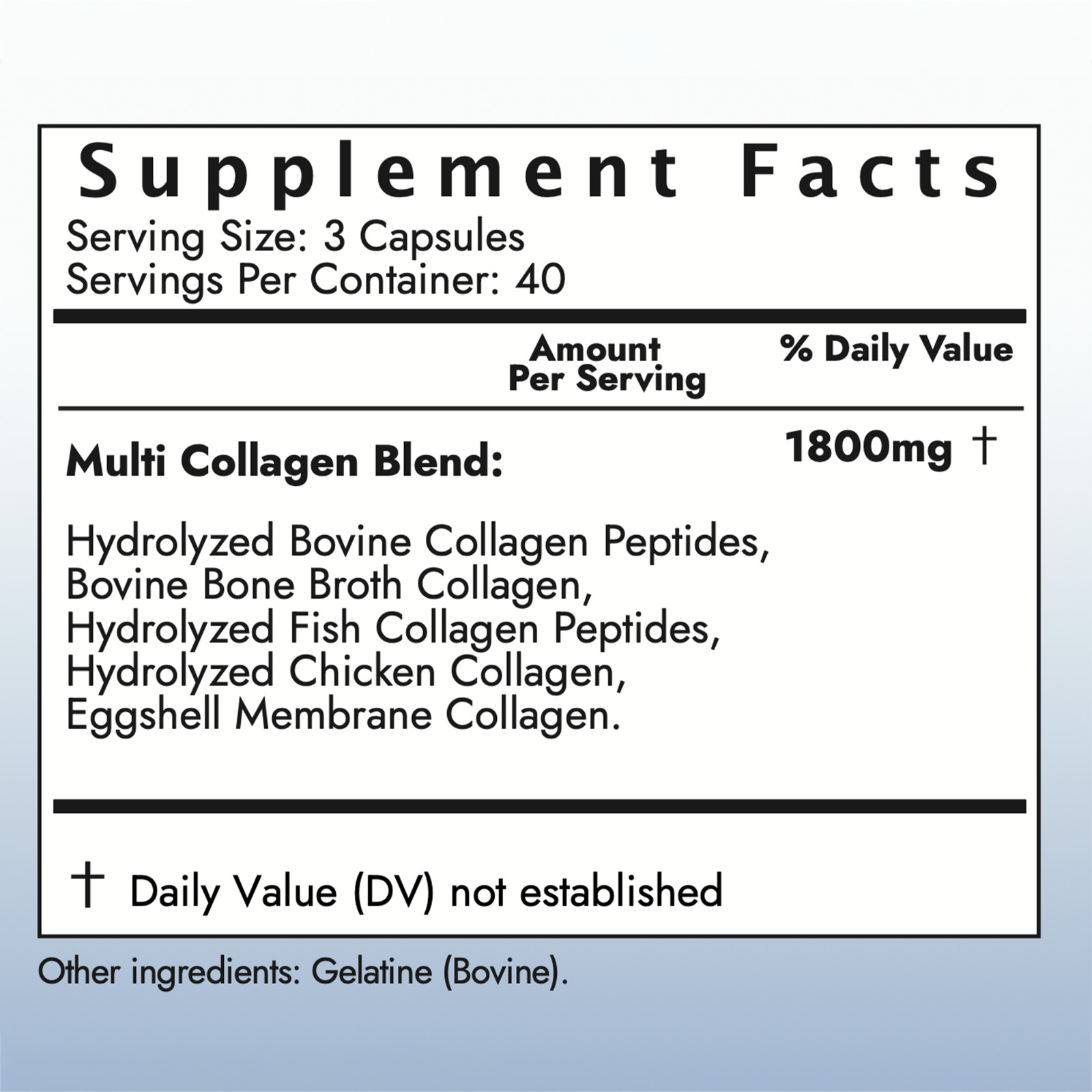 Multi Collagen – Capsule Type I, Type II, Type III, Type V, Type X, 120 Capsules