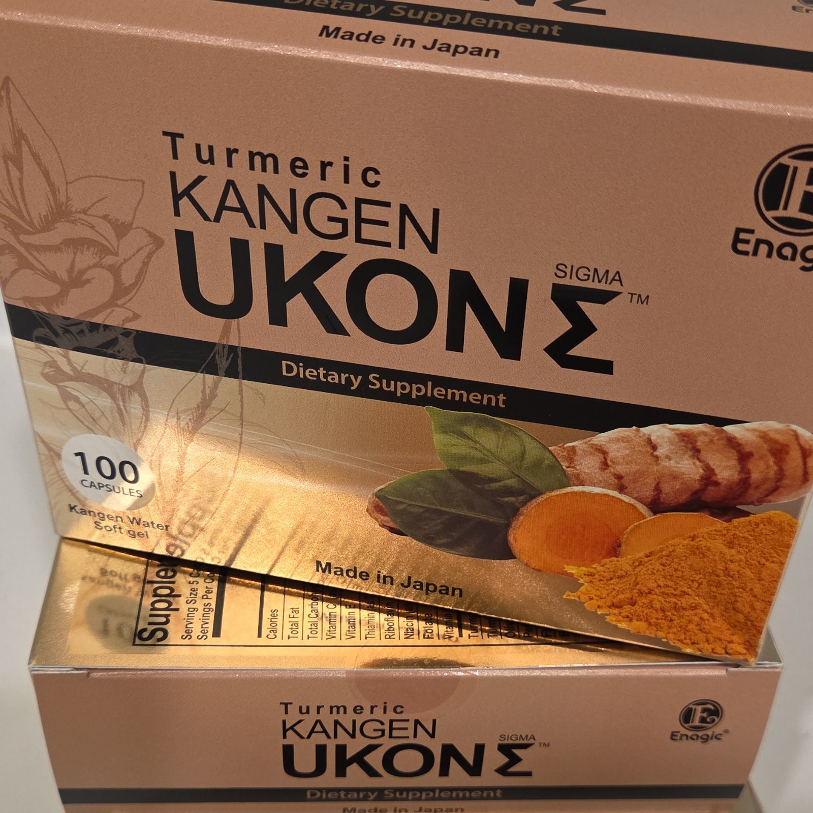 Enagic Kangen Ukon Sigma Turmeric Dietary Supplement 600mg 100 Capsules