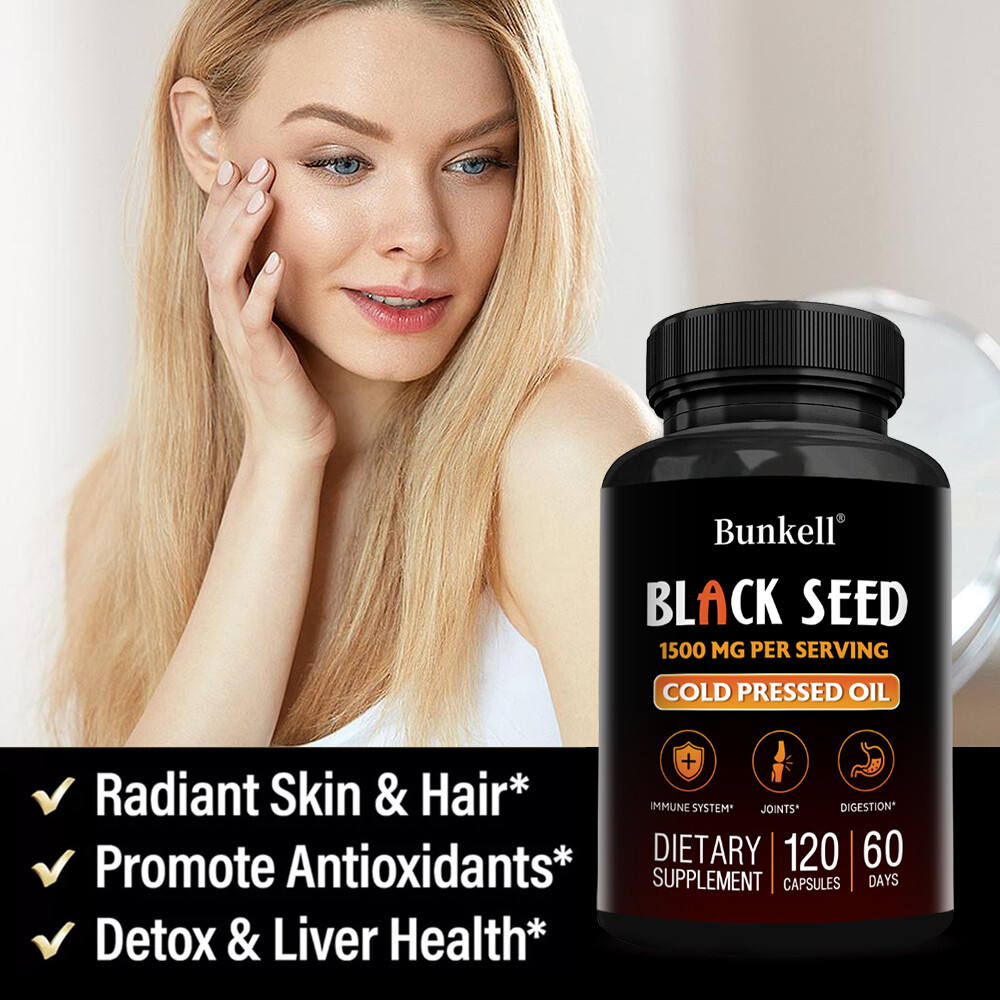 Black Seed Oil 1500mg – Antioxidant For Immune Support & Digestive Health