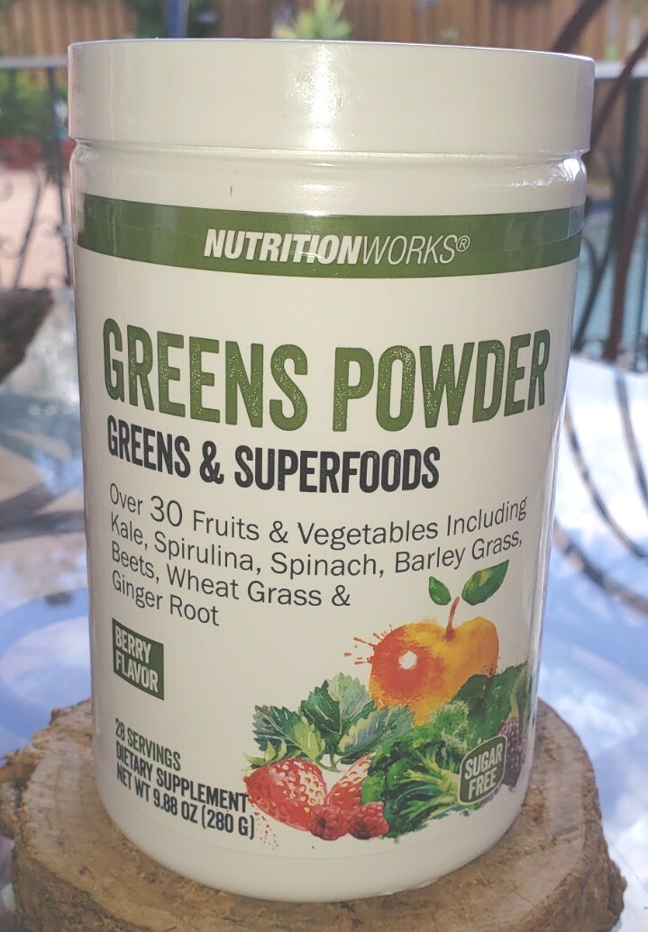 NutritionWorks 9.88 Oz Berry Flavor 28 Servings Greens & Superfoods Powder