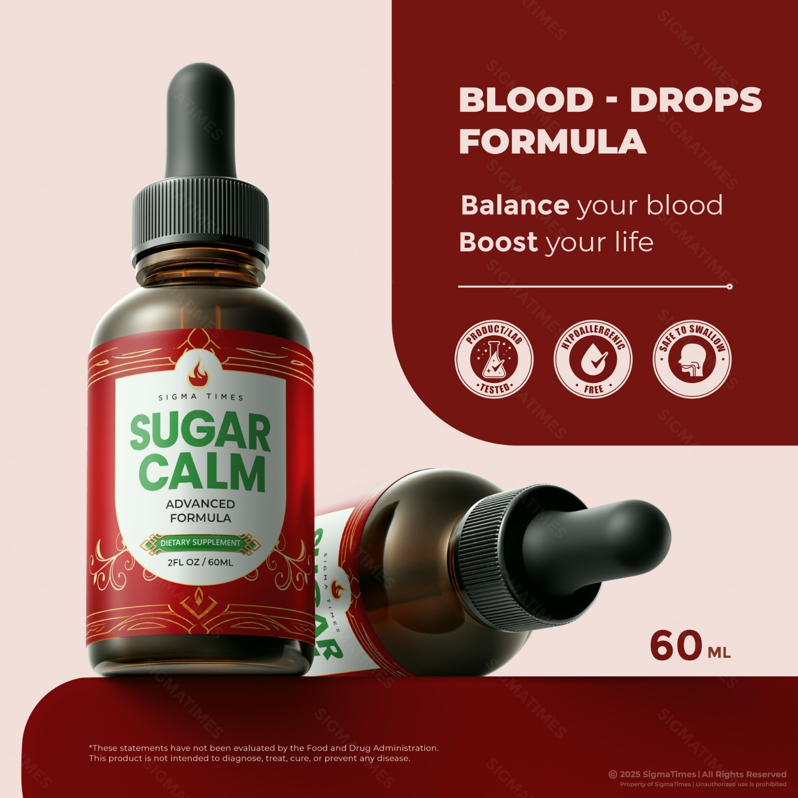 Sugar Calm Drops, SugarCalm Liquid Supplement for Blood Support (30 servs)