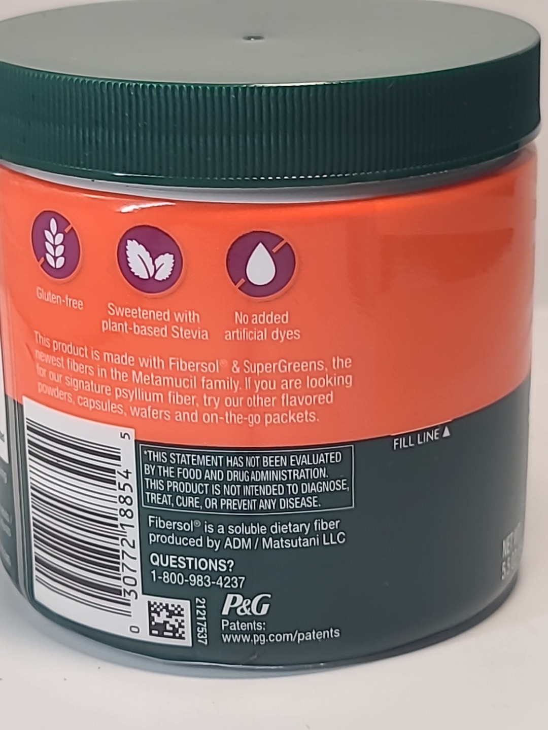 2 × Metamucil Super Greens Digestive Blend Powder Fiber KIWI APPLE 5.5 Oz 11/26