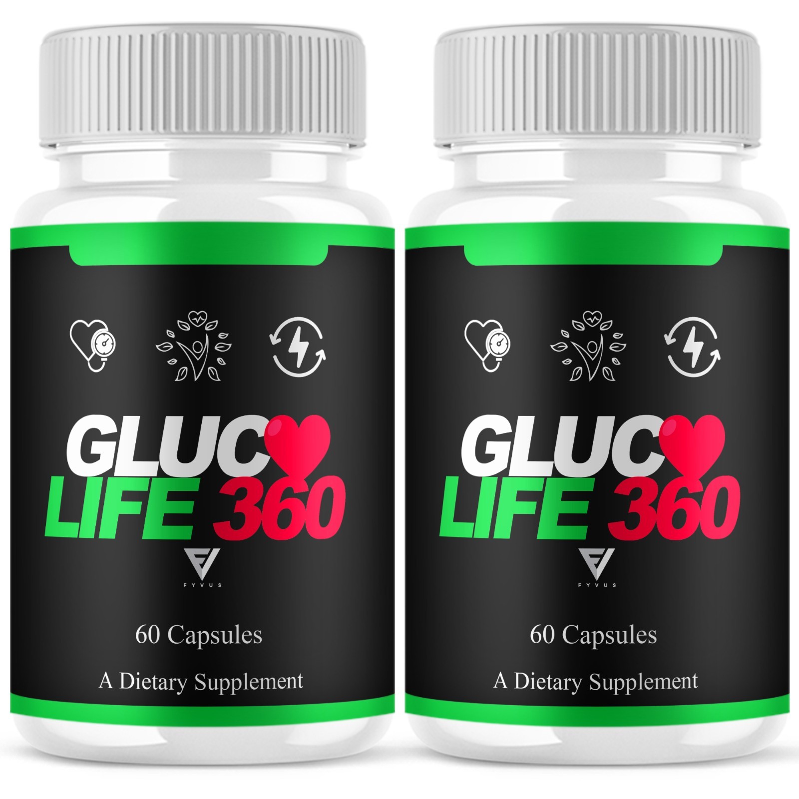 (2 Pack) Gluco Life 360 Blood Support Capsules, GlucoLife360 (120 Capsules)