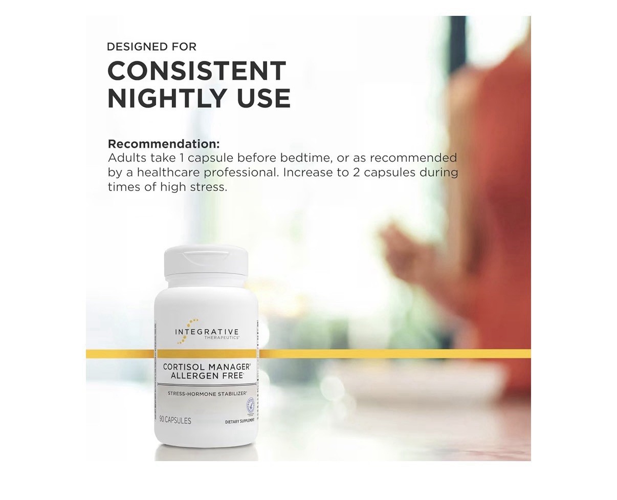 Integrative Therapeutics Cortisol Manager Allergen Free Adrenal Health 90capsule