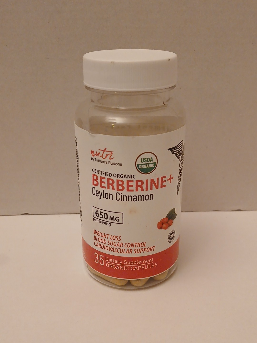 Nutri Berberine + Ceylon Cinnamon 35 Capsules 650mg per serving BB: 10/26