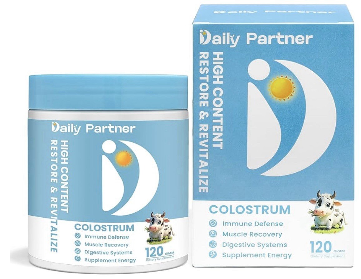 Daily Partner High Content Colostrum Powder X2, 60 Servings Each, 09/2026