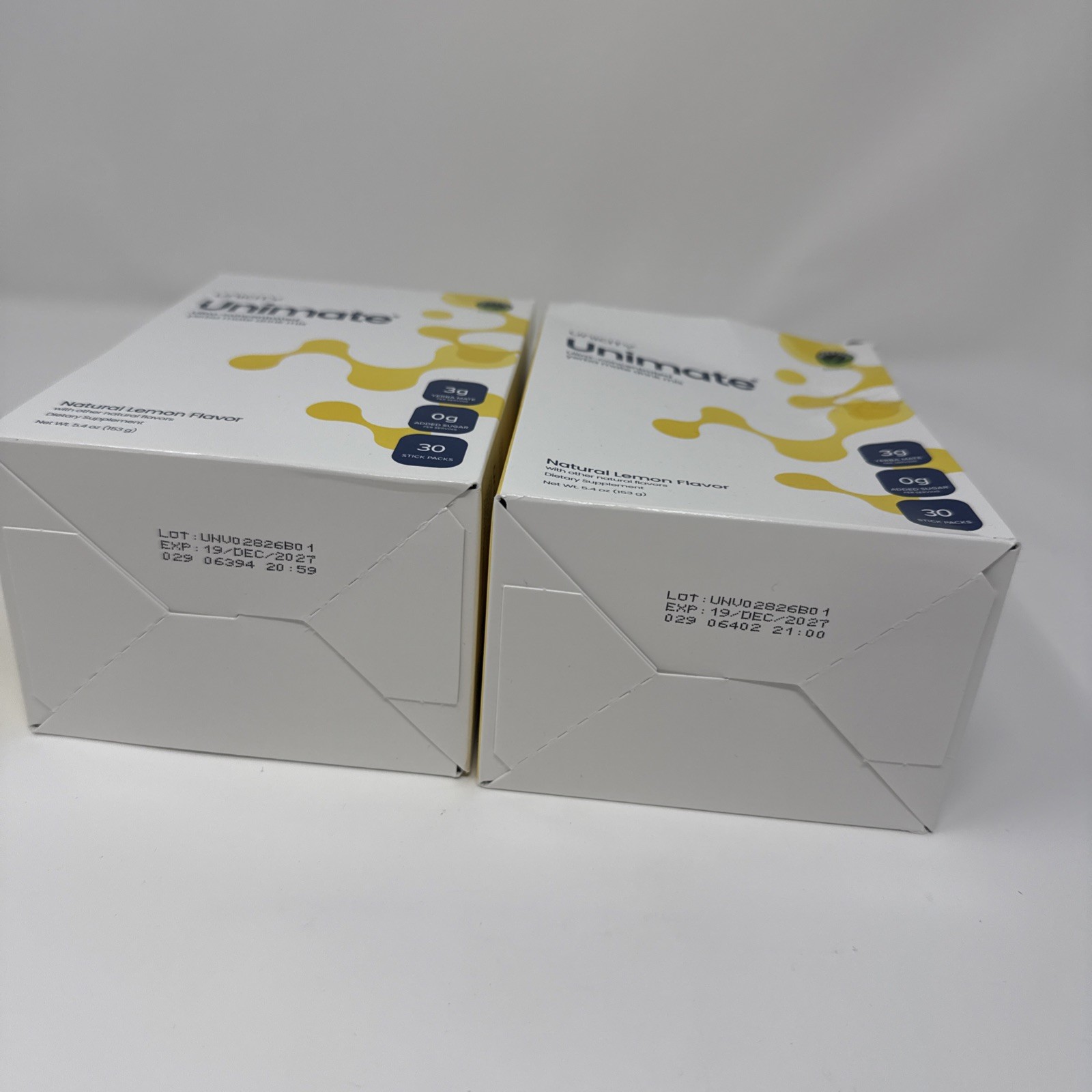 Unicity Unimate Lemon 30 Packets (Pack of 2) Yerba Mate New Exp Dec 2027