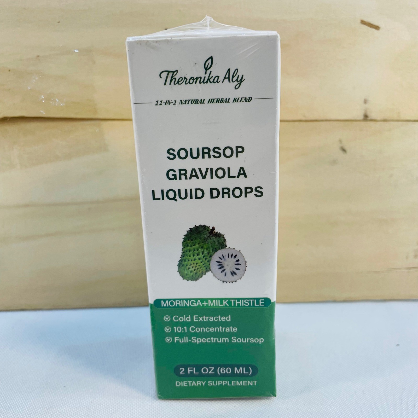 Lot of 2 Theronika Aly Soursop Graviola Liquid Drops 11-in-1 Herbal Blend 2oz