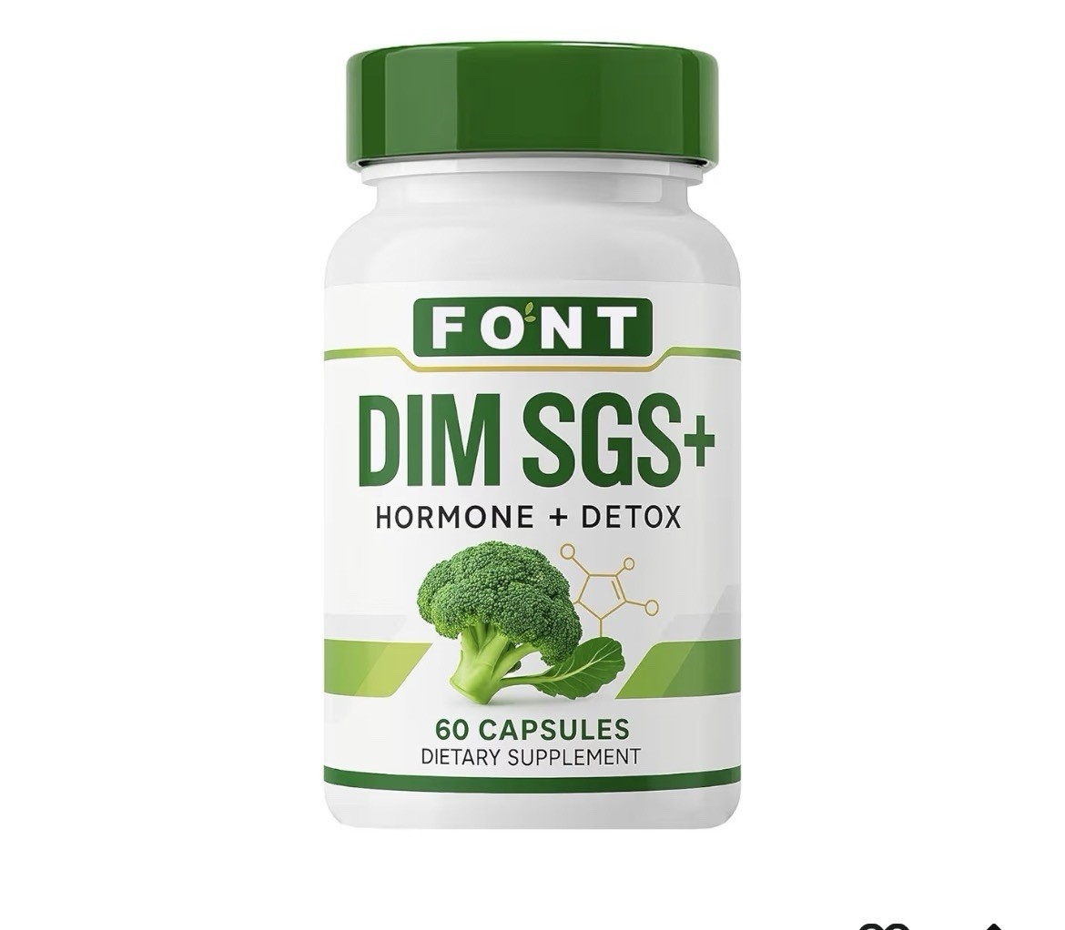 Font DIM SGS+ Hormone Detox 200mg 60 Capsules Dietary Supplement Exp 11/2027