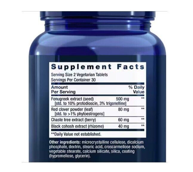 Life Extension Estrogen Balance Elite 60tabs Fenugreek/Cohosh/Vitex NonGMO