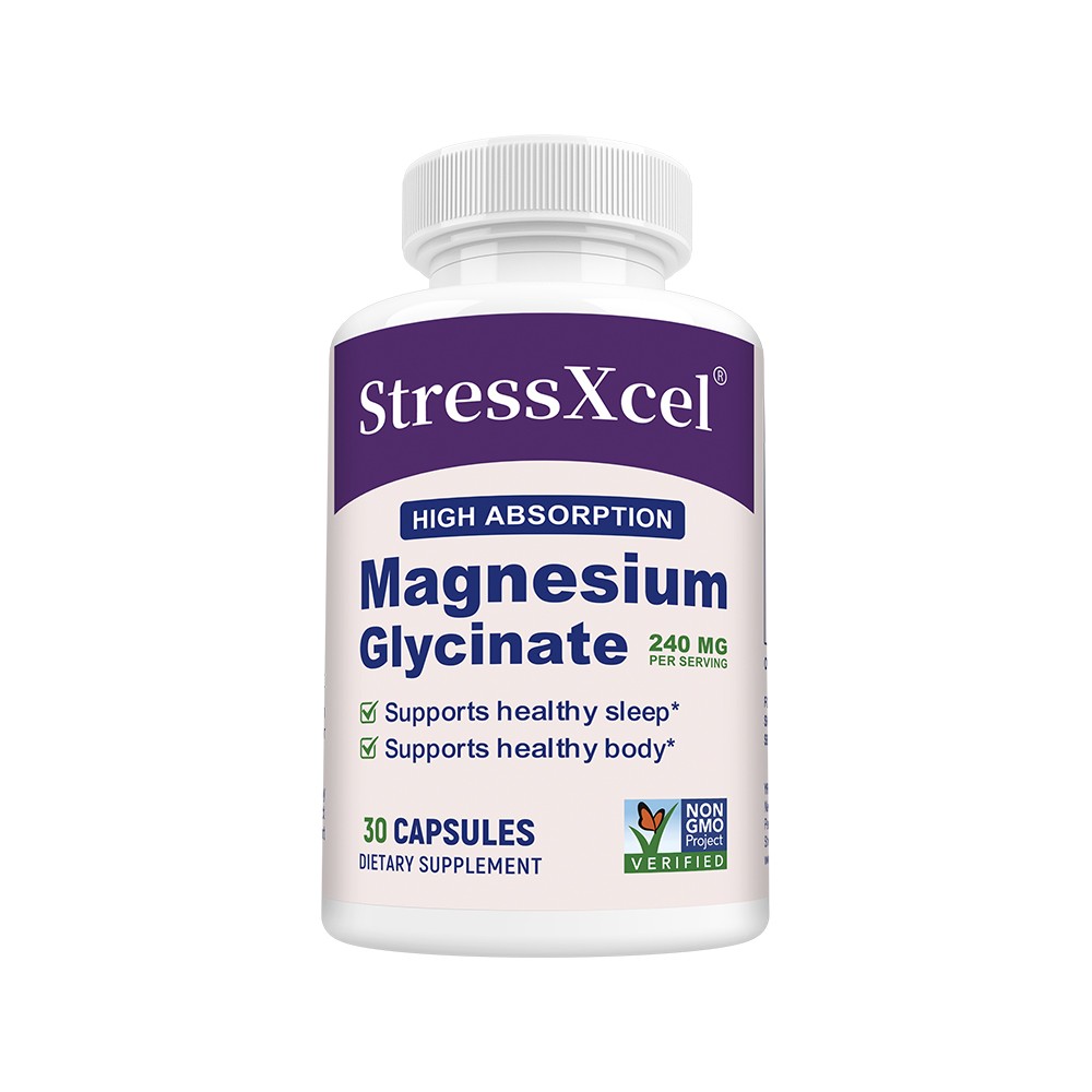 Magnesium Glycinate 240mg Support Heart Healthy,Sleep Gluten-Free 30/60/120Caps