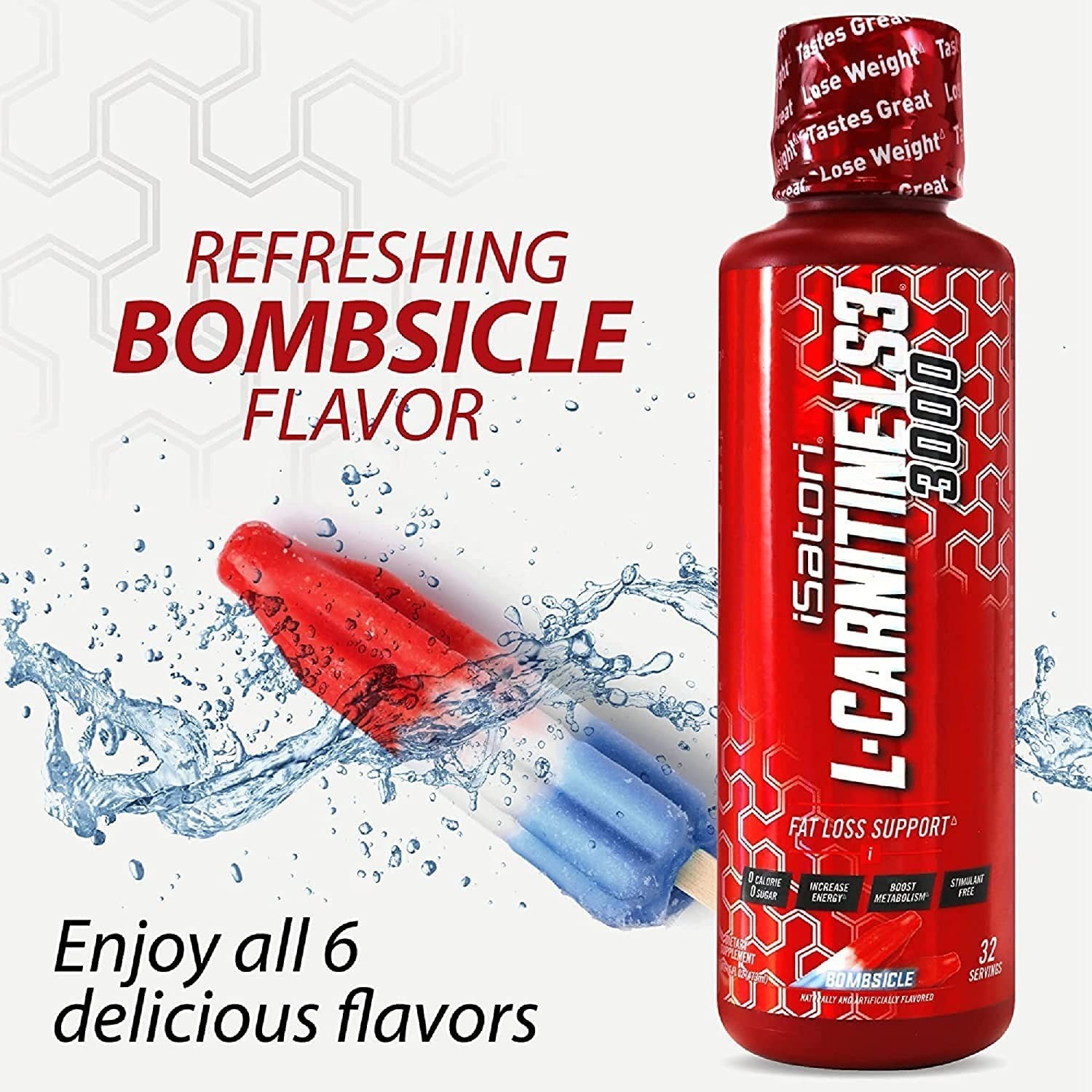 iSatori L-Carnitine LS3 3000 Liquid Supplement – Boost Energy & Metabolism