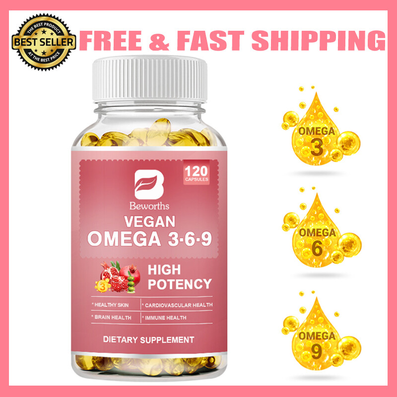 Healthy Care Omega 3-6-9 120 Capsules – Brain, Skin & Immune Support, Non-GMO