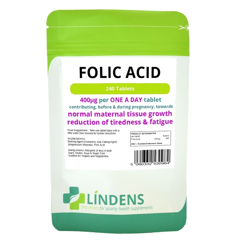 Folic Acid Tablets 240 tablets, 400mcg – ONE A DAY Folacin Vitamin B9 B-9 B 9