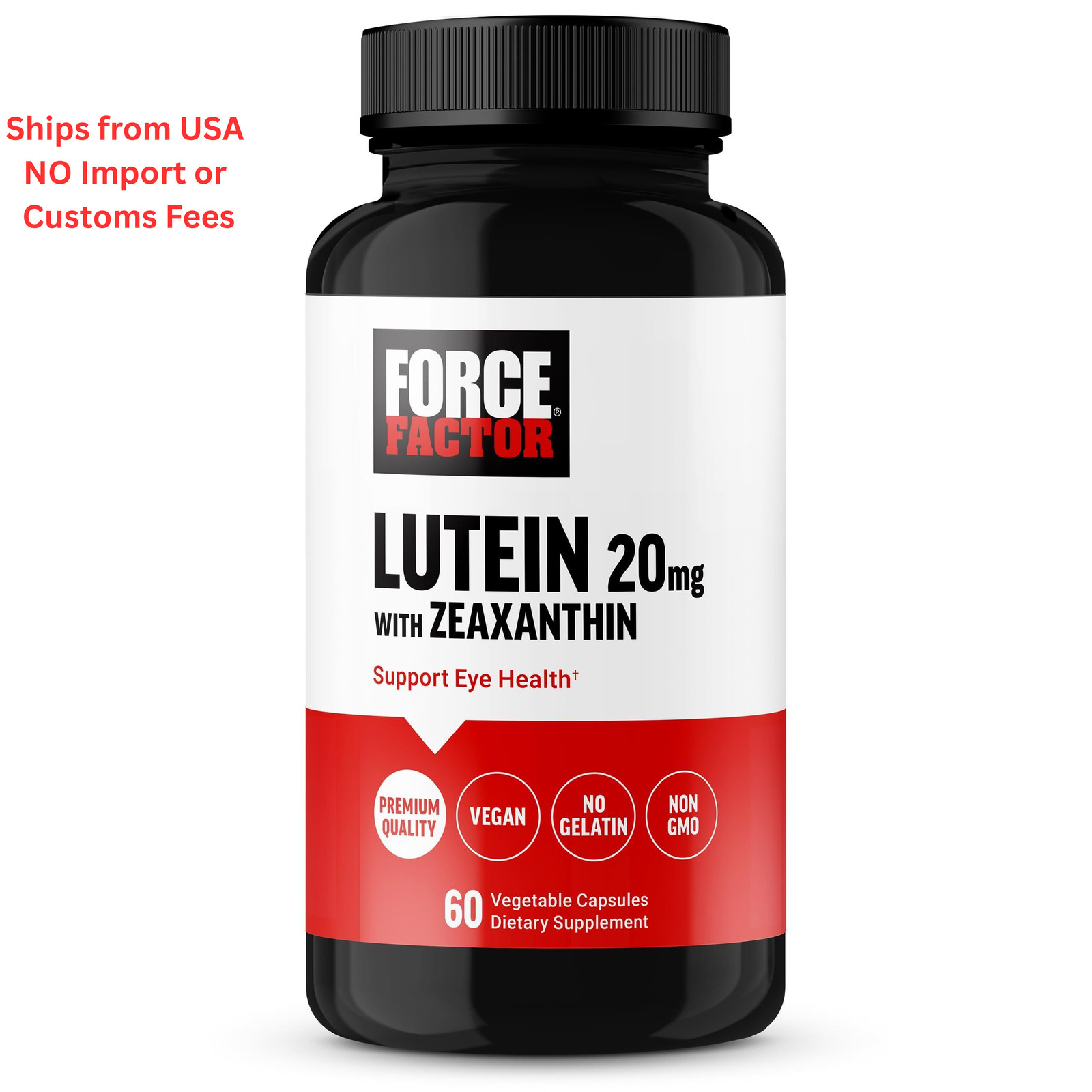 Force Factor Lutein and Zeaxanthin Supplements, 60 Count (Pack of 1),