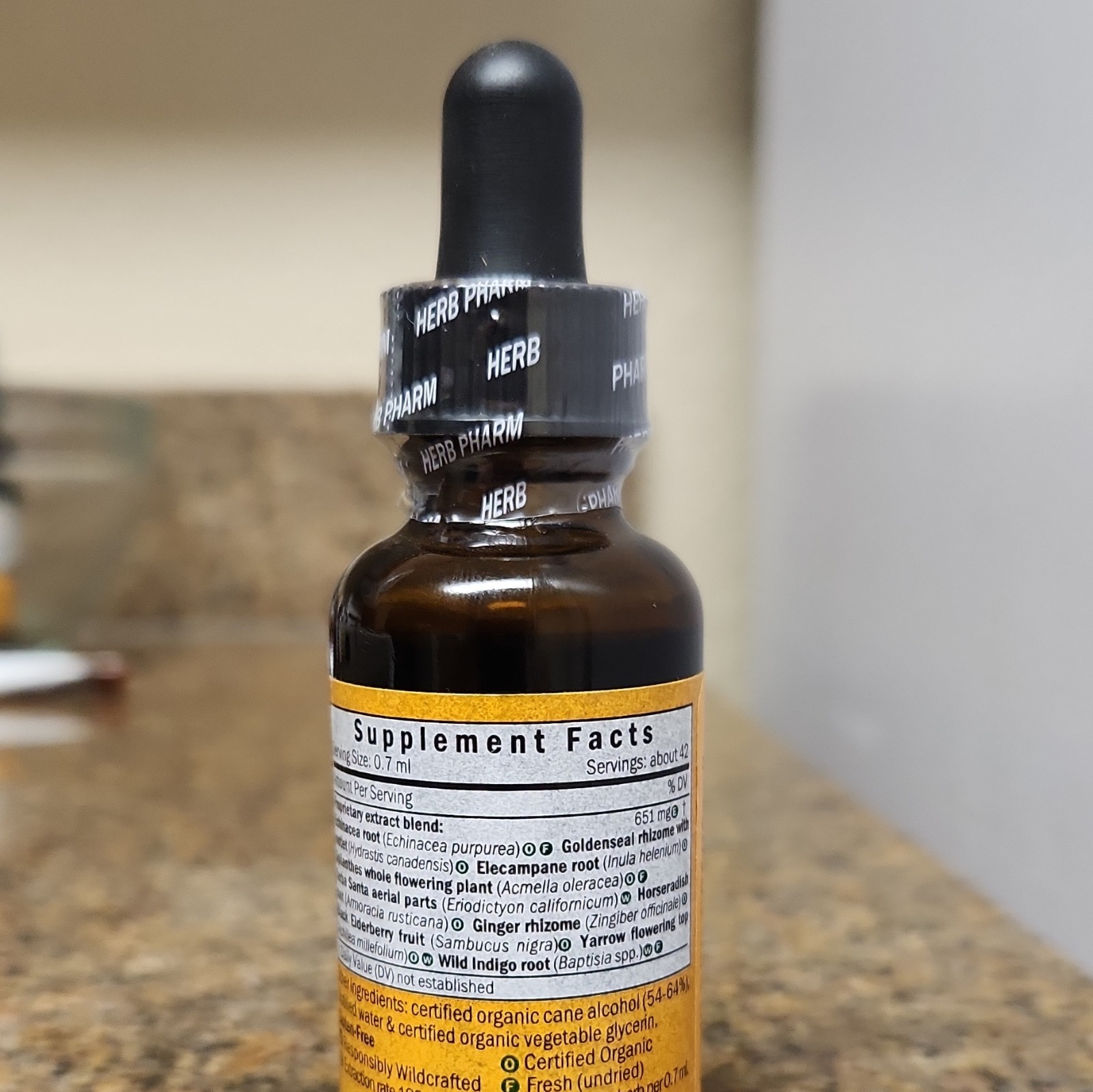 Herb Pharm Rapid Immune Boost Certified Organic Echinacea Drops 1 fl oz